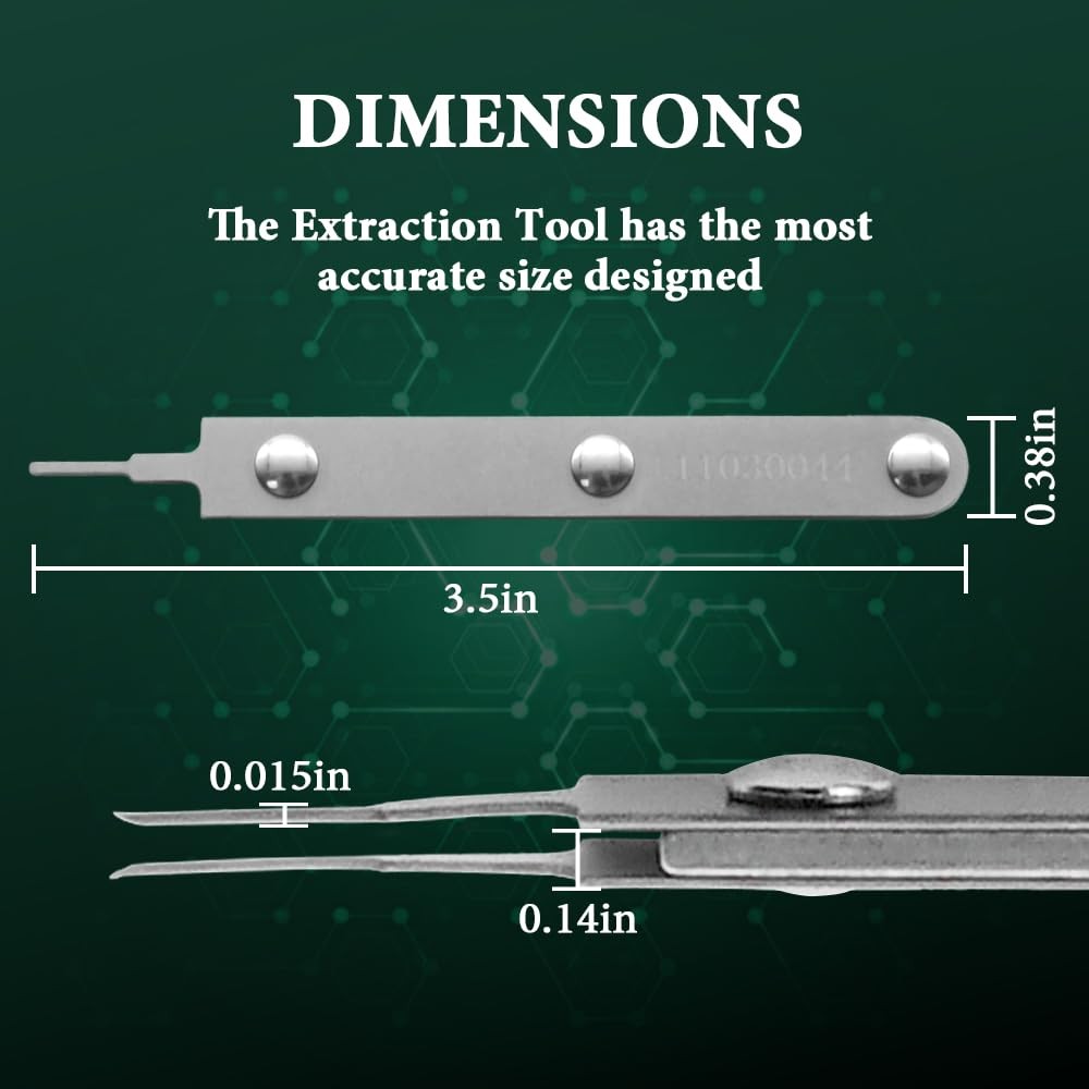 ATESMO 11030044 Pin Extractor Tool for 3.5 x 0.38 x 0.14 inches, Silver