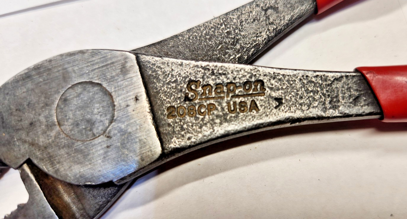 Snap-on Tools 208CP Angled Nose Battery Terminal Pliers USA – Used