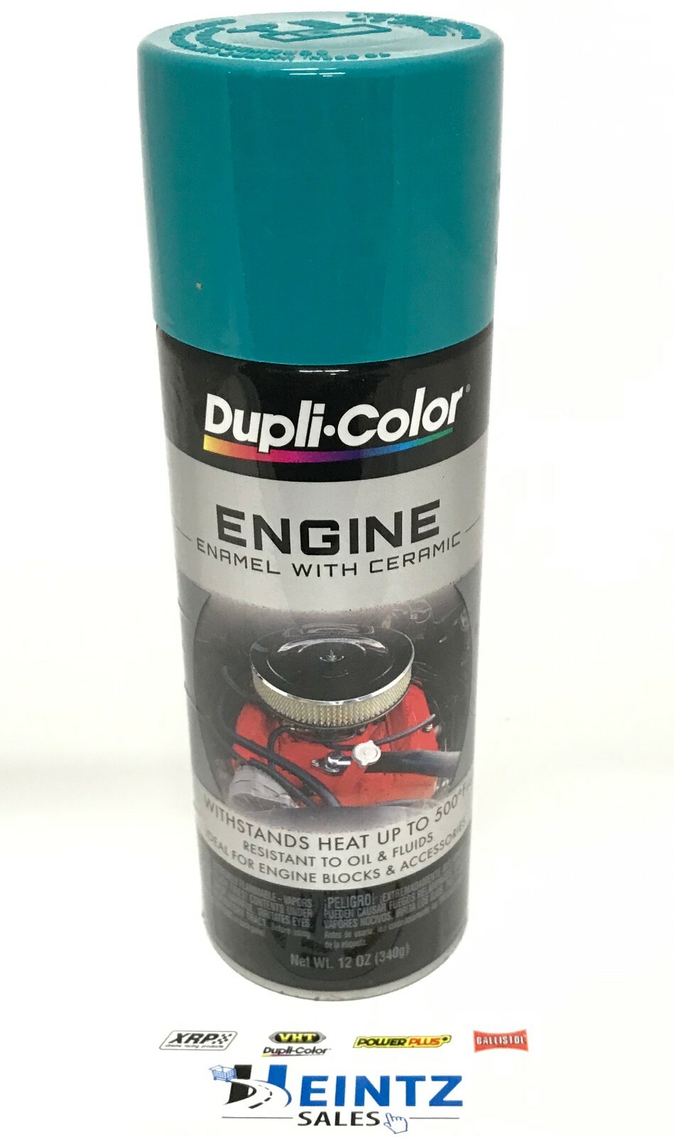 Duplicolor DE1643 Engine Enamel Paint w/ Ceramic, Torque & Teal – 12 oz Aerosol