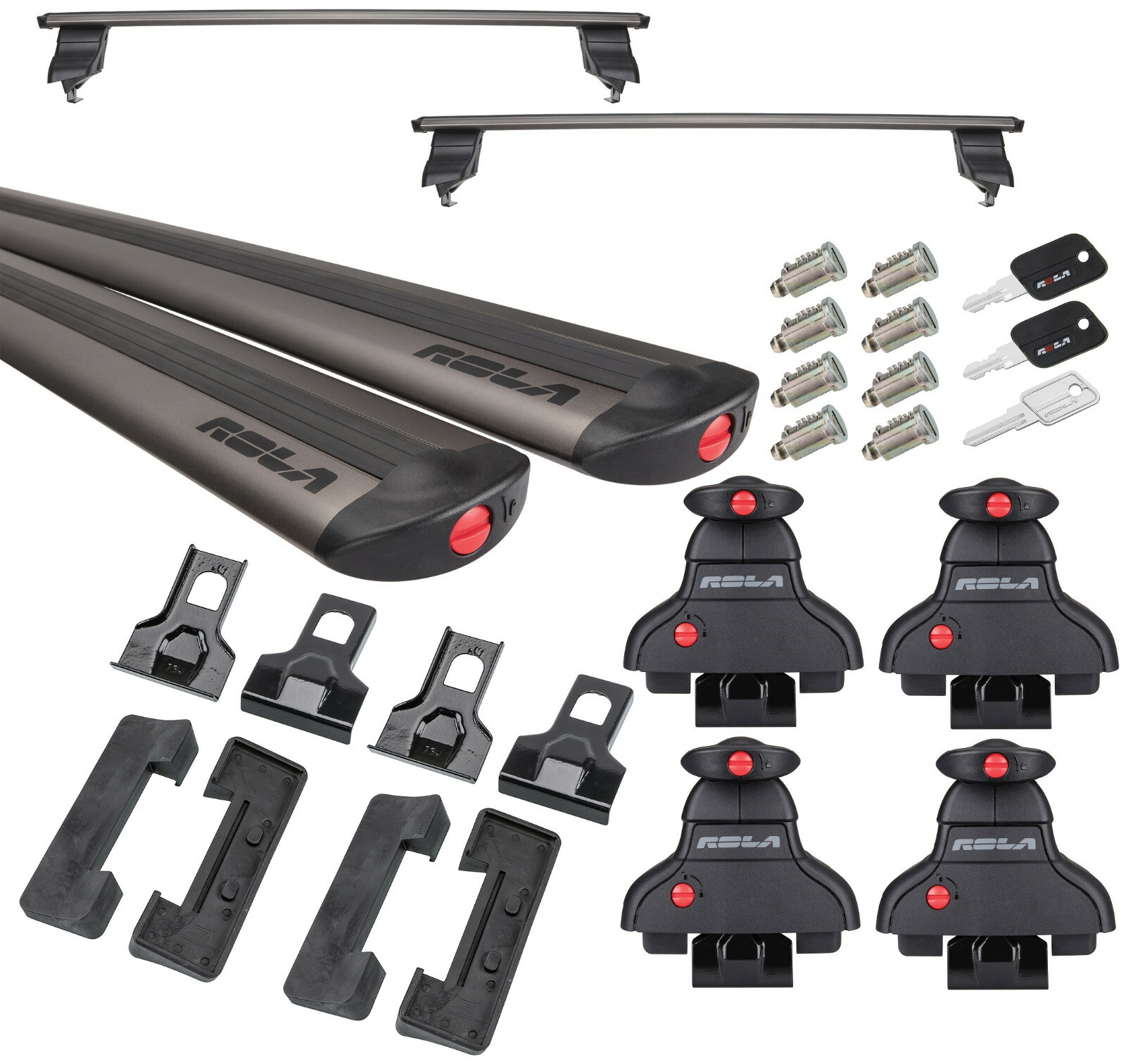 Rola Roof Rack Cross Bars For 13-19 Escape 8 Lock Cores For Cargo Kayak Luggage