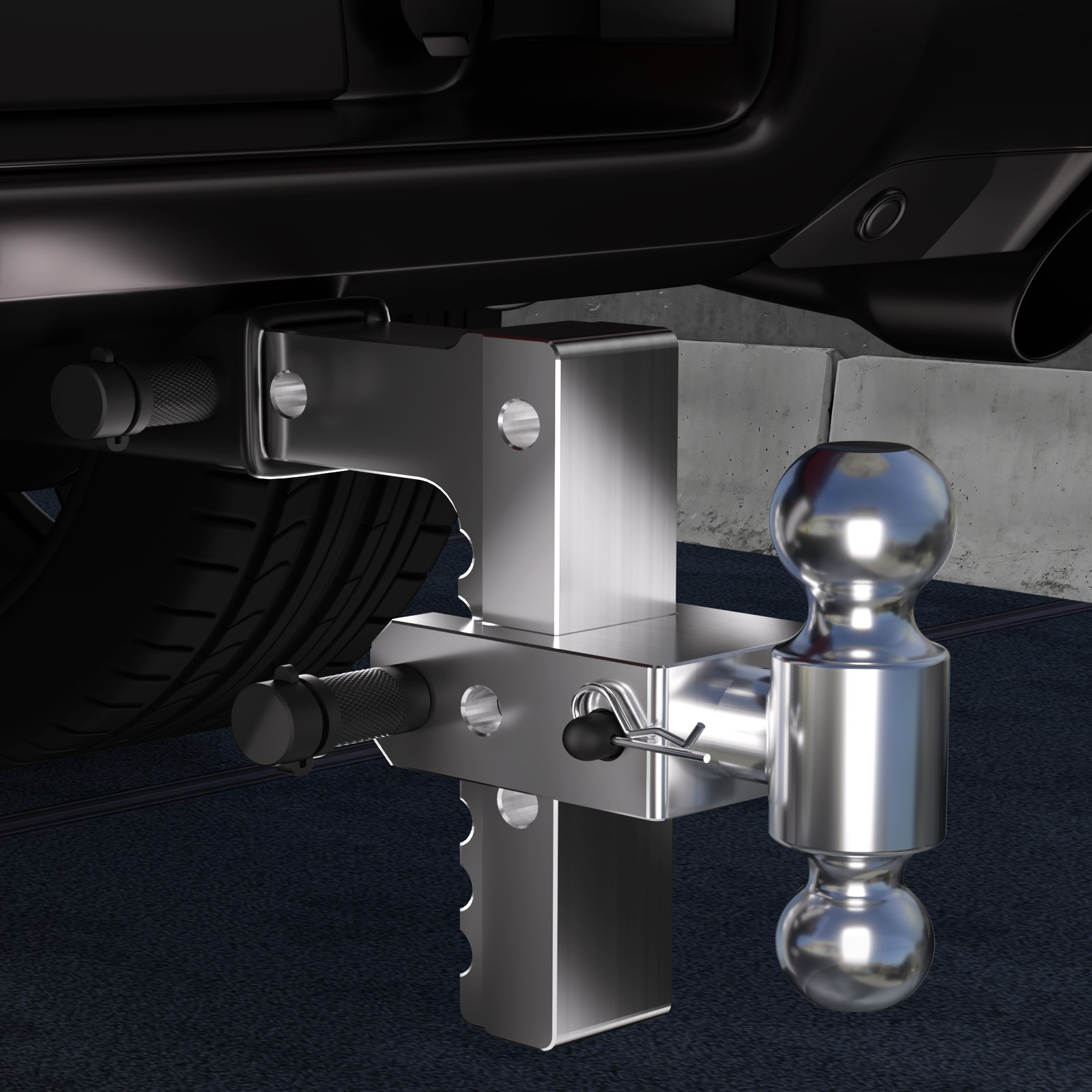 2″ Receiver Adjustable Drop Hitch 8″ Drop / Rise Trailer Hitches Towing 12500 lb