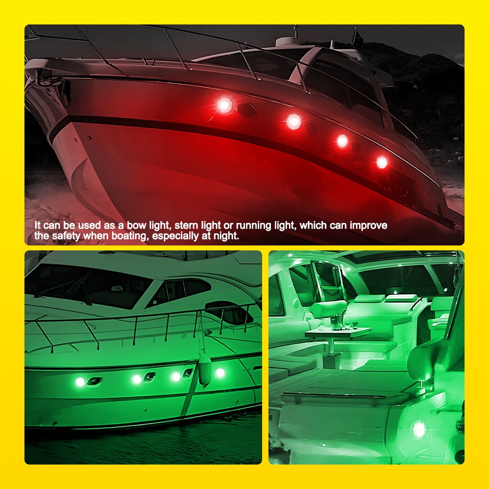 Boat Navigation Lights Red And Green Bow Lights For Boats Led Ip67 Waterproof