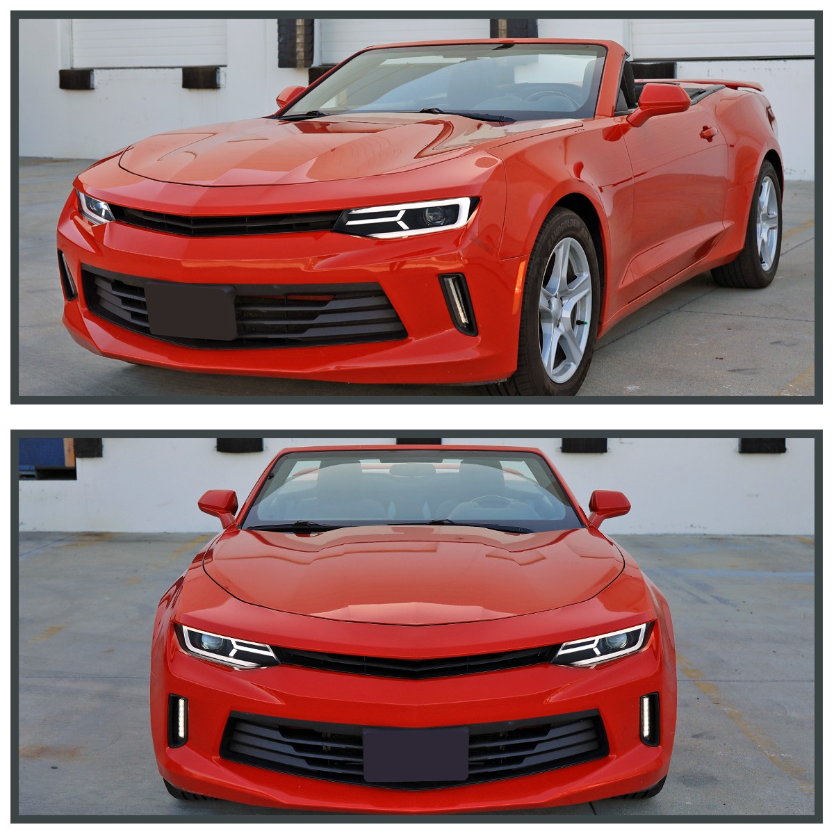 Fits Black 2016-2018 Chevy Camaro LED Sequential Signal Projector Headlights DRL