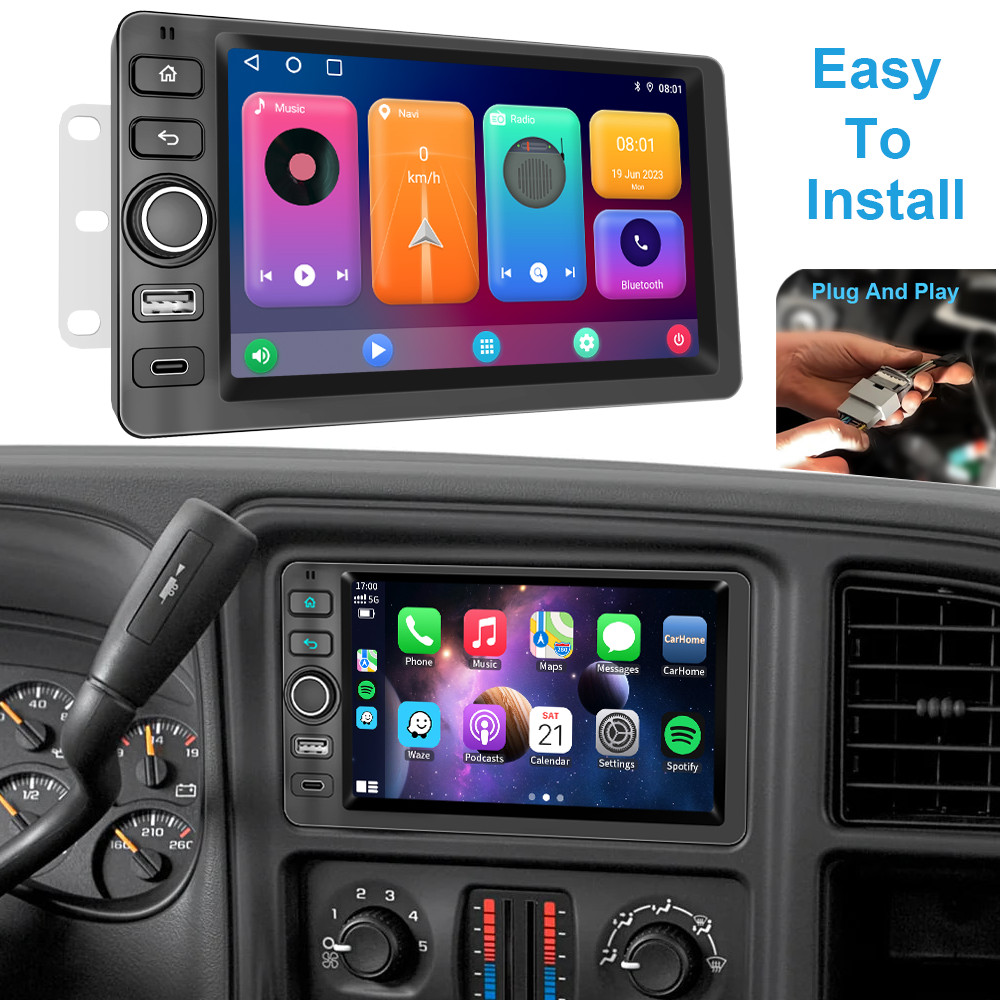 For 2003-2006 Hummer H2 CarPlay Android 13 Car Radio Stereo 4+64G 7in DSP