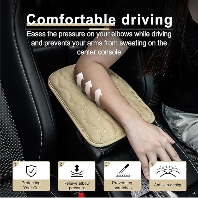 Car Center Console Cushion Pad Universal Auto Armrest Seat Box Cover Protector