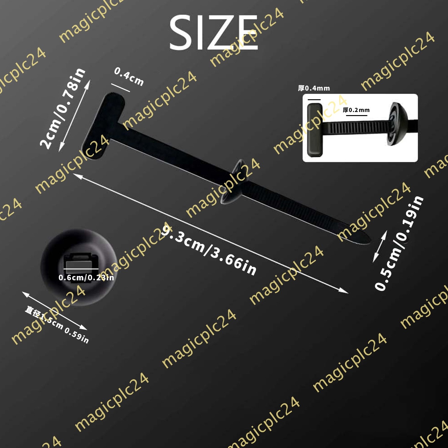 Nylon Self-Locking Cable Tie Kit Heavy Duty Buckle Holder Wires Cables Repairs