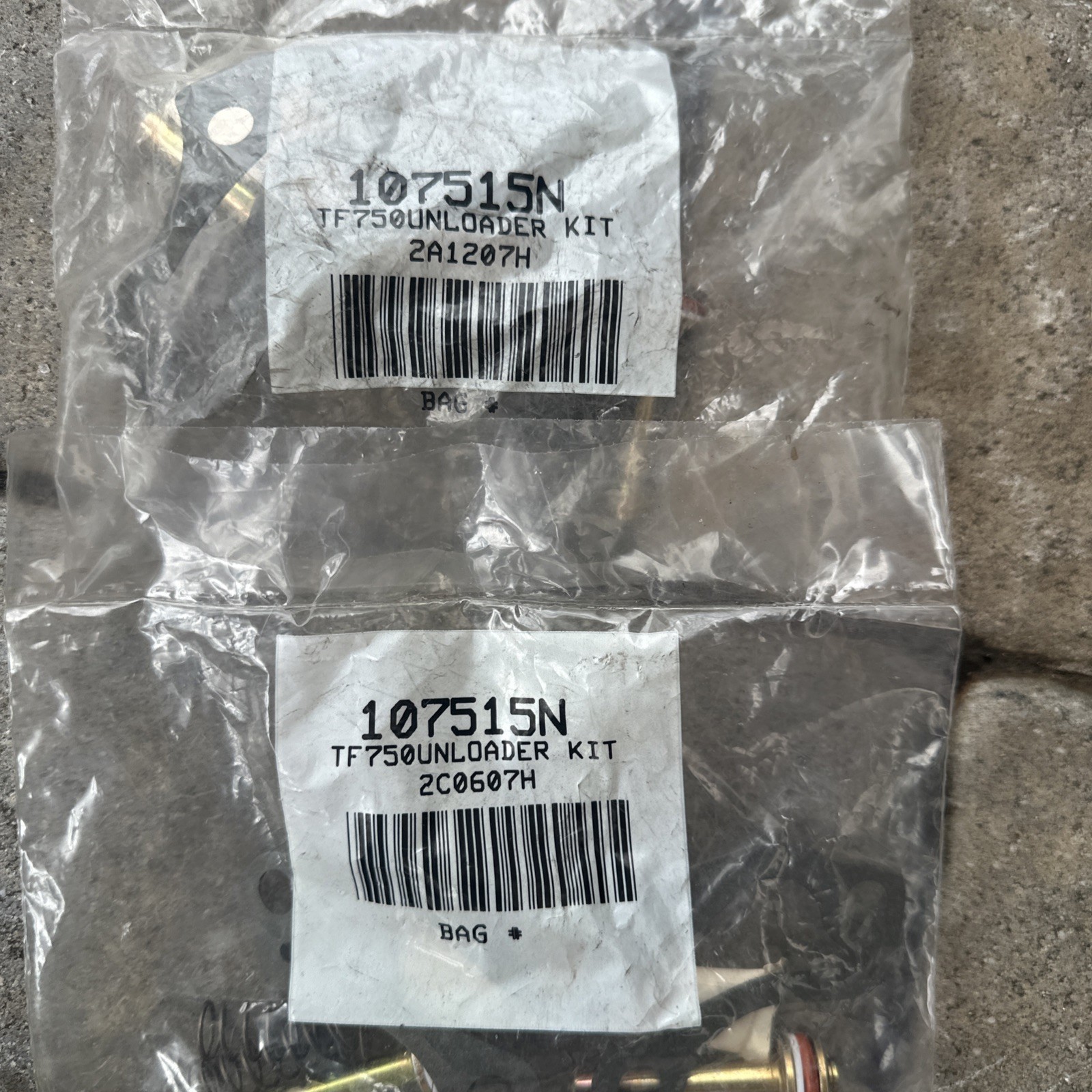 Qty 2 OEM Bendix 107515N Compressor Unloader Repair Kit, TF-750 Spares Kit, New