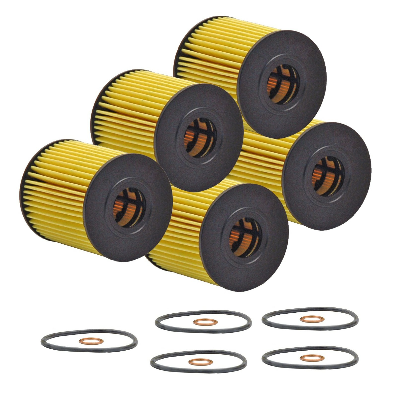 WIX Set of 5 Engine Motor Oil Filters 57512 for Mini Cooper R55 R56 R57 R60 R61