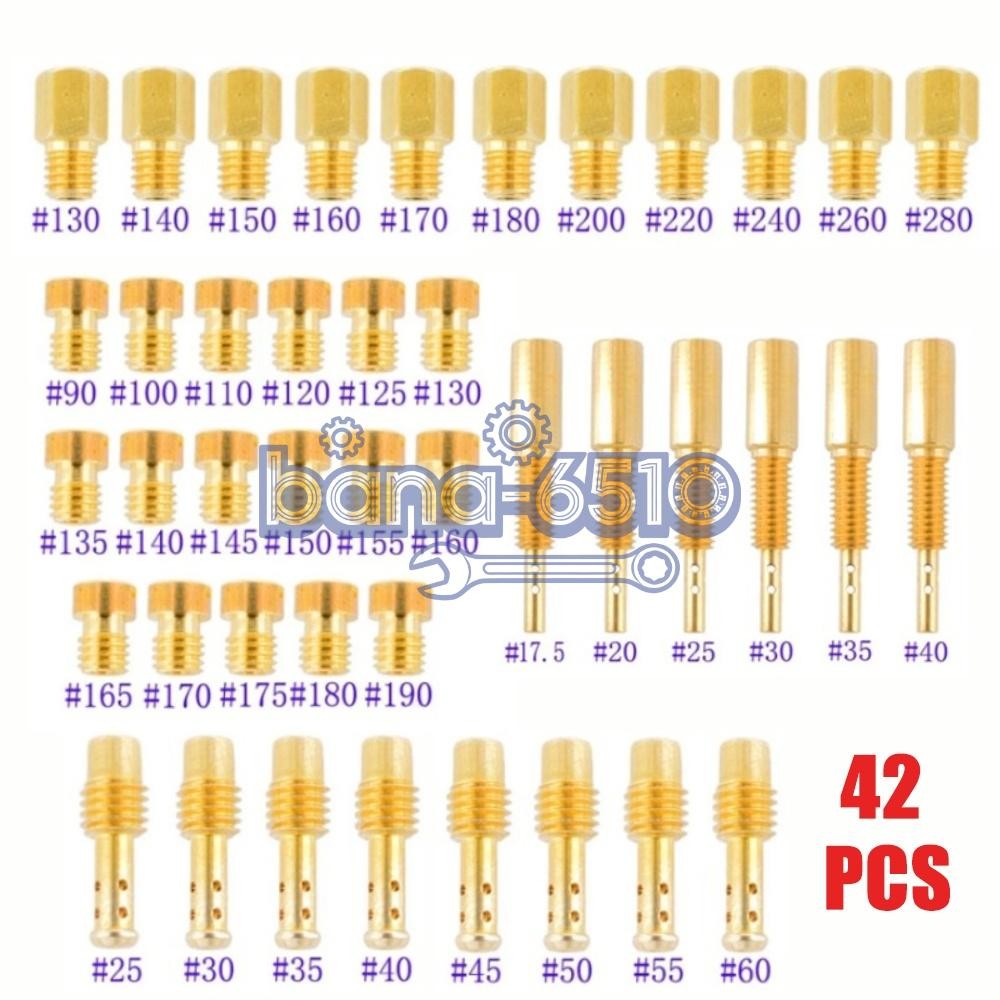 42pcs Carburetor Main Pilot Slow Jet for Mikuni VM30 VM32 VM34 VM36 VM38 VM44
