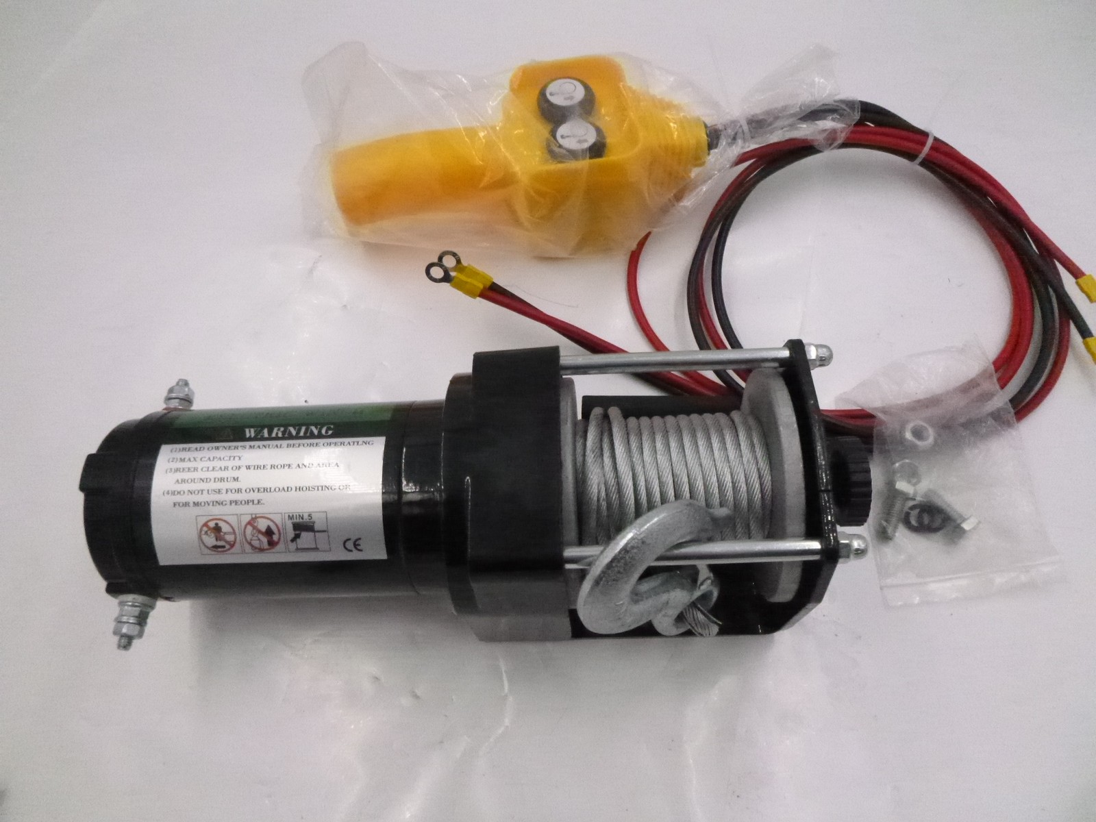 2000LB 12V Electric Winch Planetary Gear W/ Remote For Towing