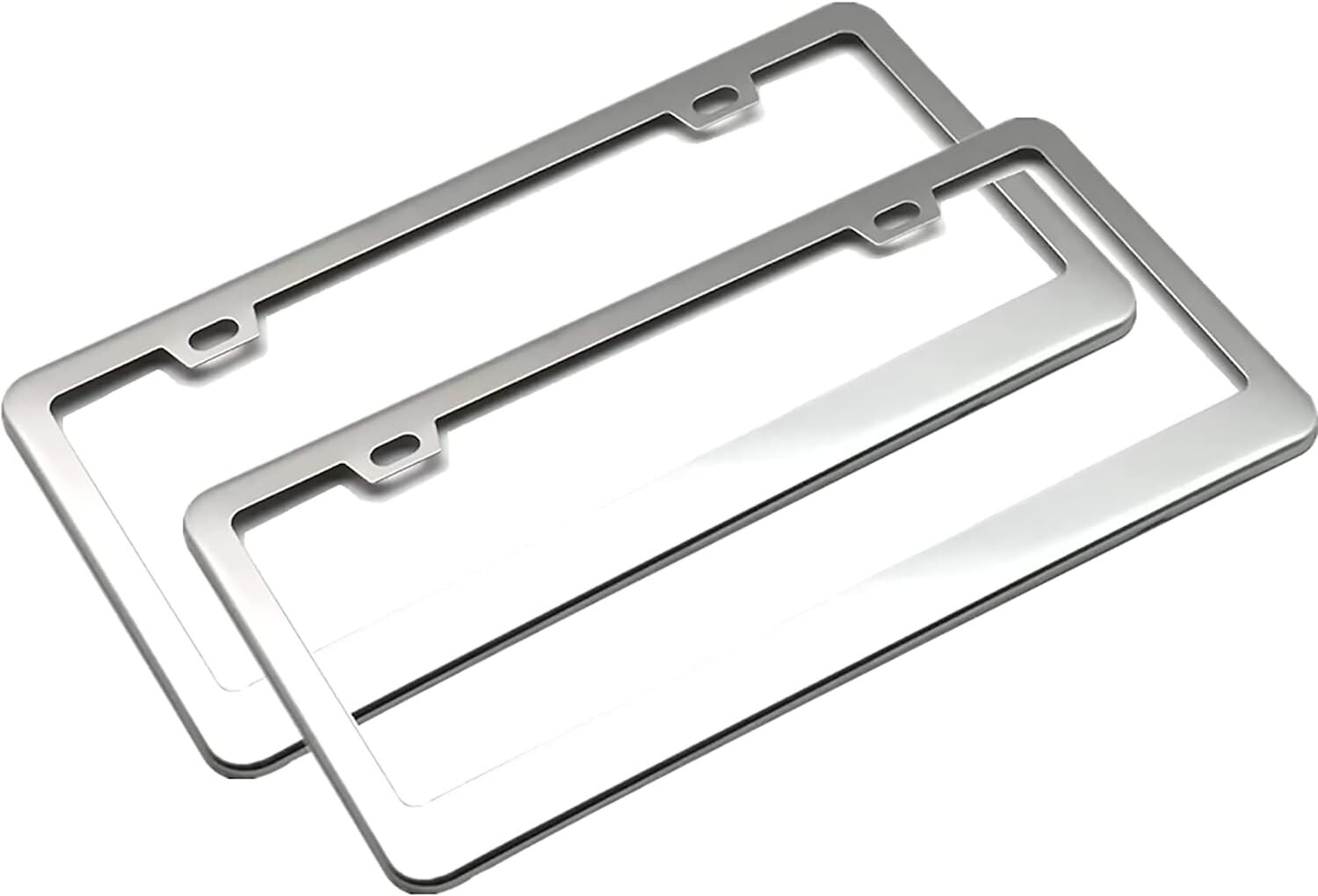 Mirror Polished Stainless Steel License Plate Frame Metal License Plate Cover