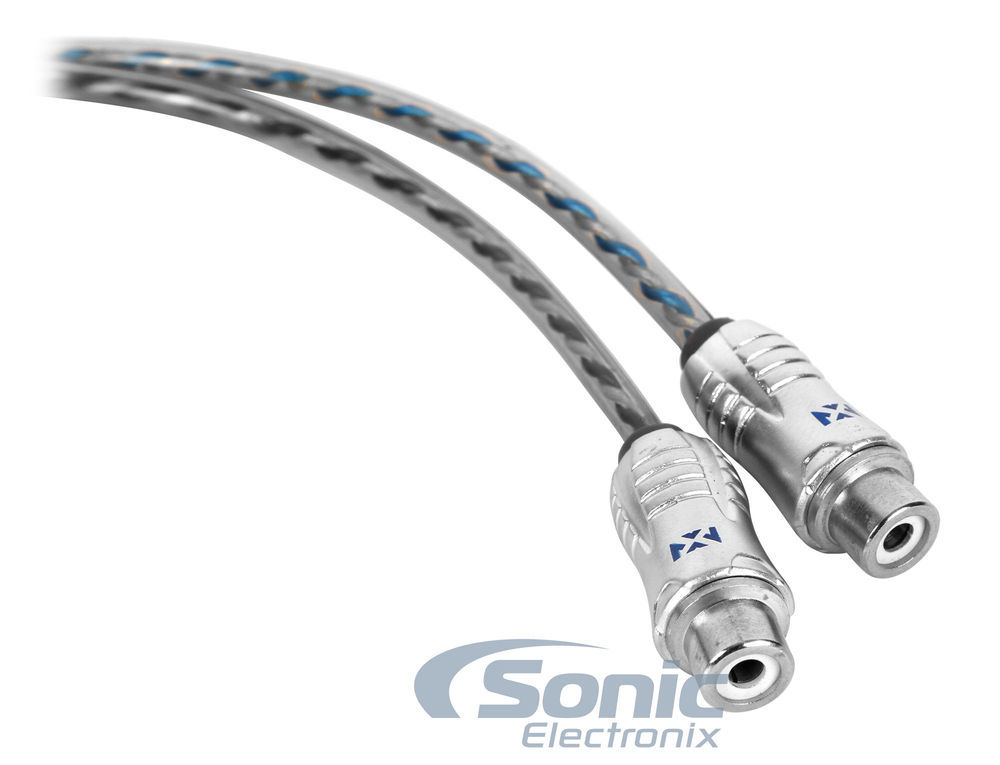 NVX XIX2F 2-Pack of 1 Male to 2 Female Y-Adapter RCA Audio Interconnect Cables