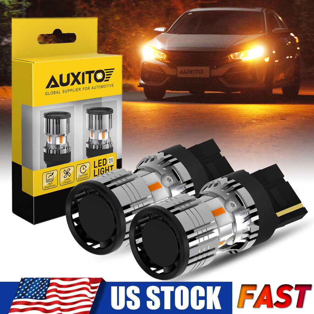 2x AUXITO LED Turn Signal Light Rear 7440 7440A 7441 Amber Canbus No Hyper Flash