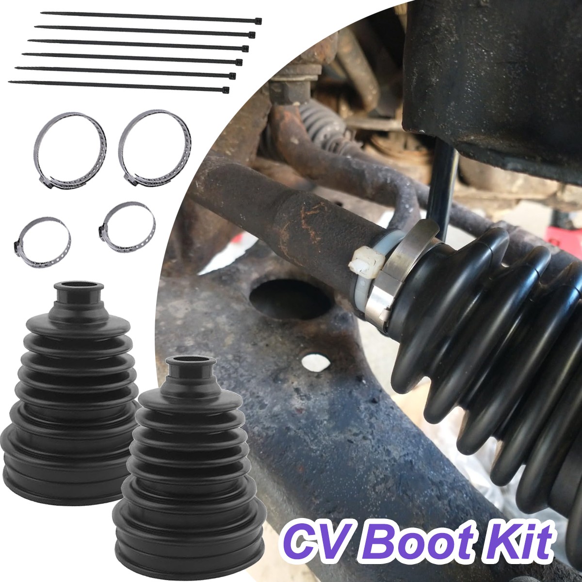 2Pcs Car CV Joint Boot for Dodge CV Axle Boot Drive Shaft Joint Boots Repair Kit