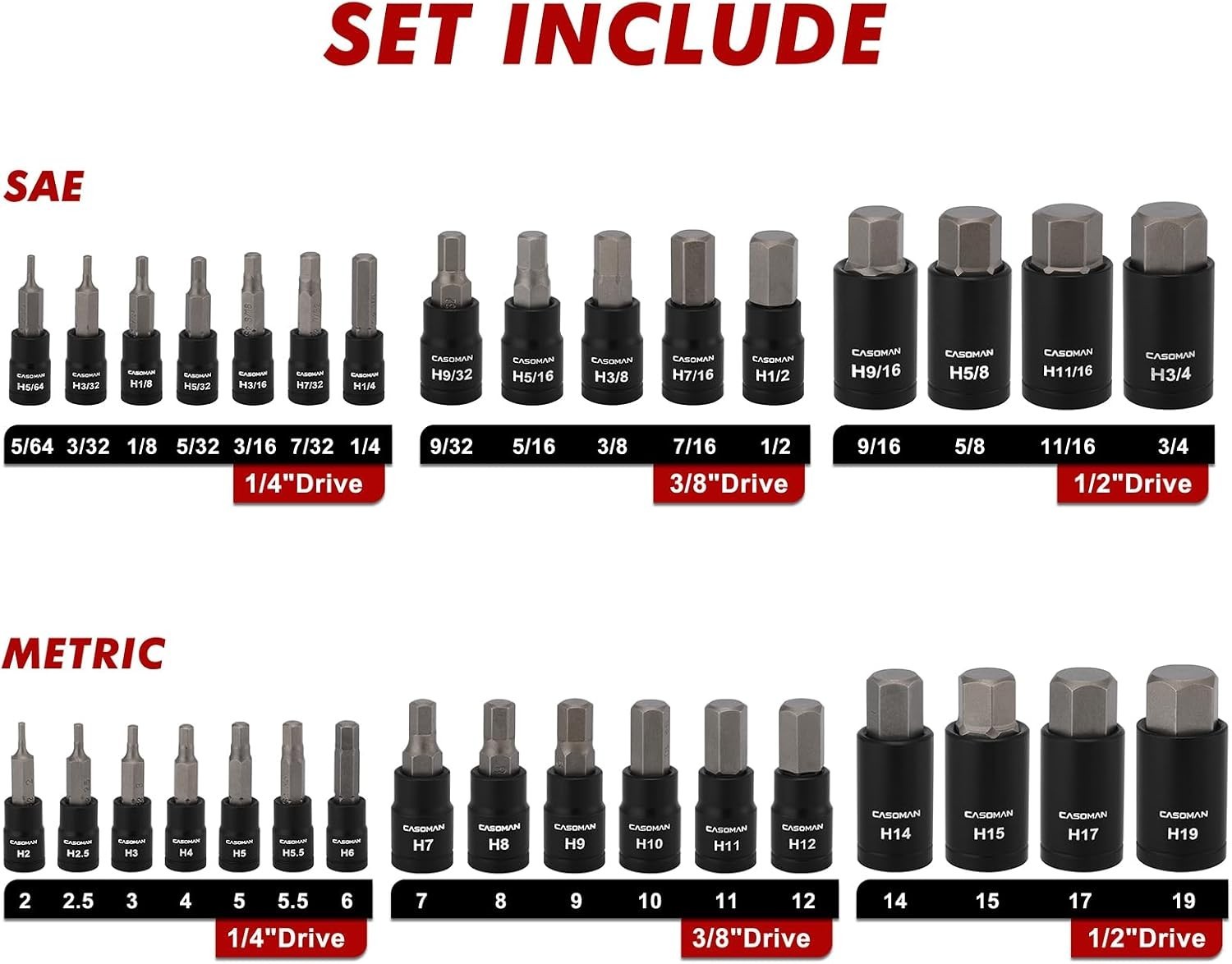 71-Piece Master Hex & Torx Bit Socket Set with Case
