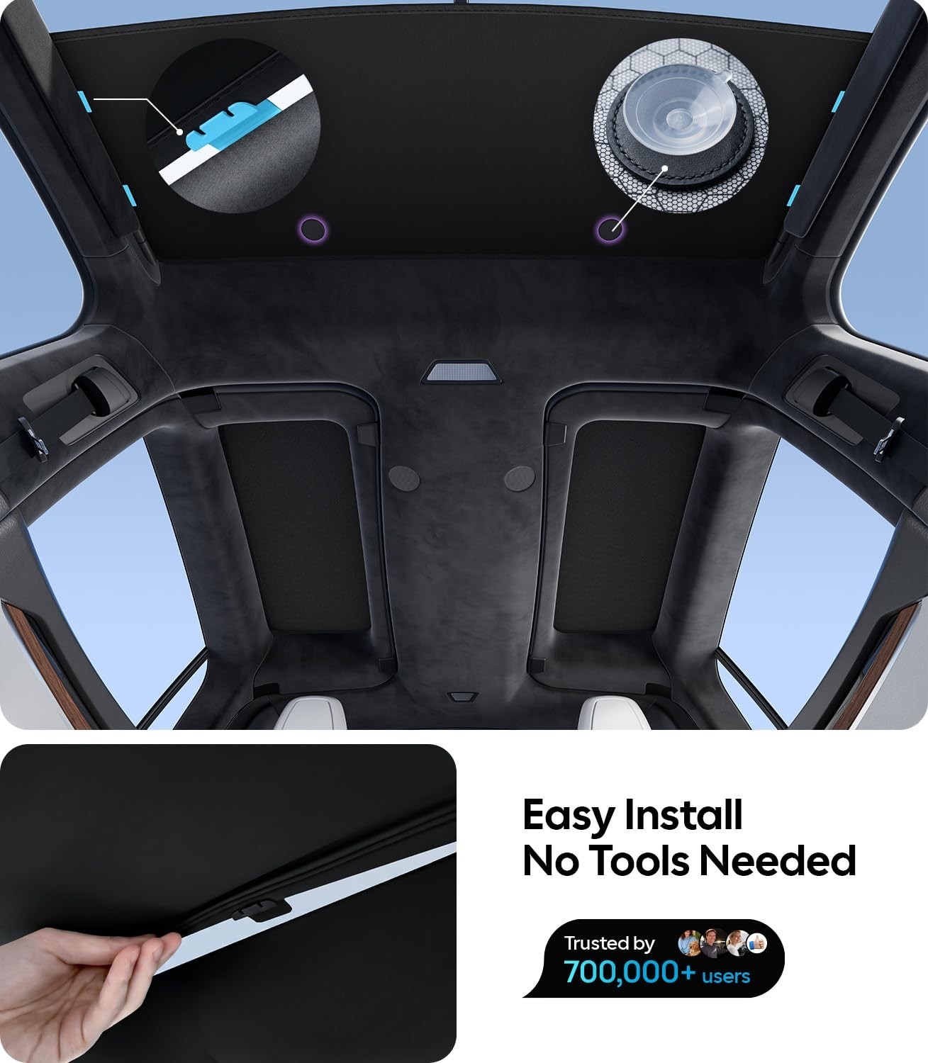 Tesla Model X Sunshade Roof Accessory | 2020-2025, Heat Insulation, Nano Coating