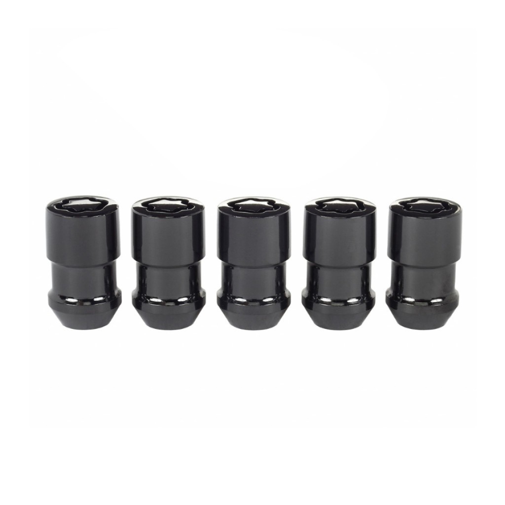 McGard Wheel Lock Nut Set For 1990-2018 Jeep Wrangler JK 5 Pack 1.46in. L Black