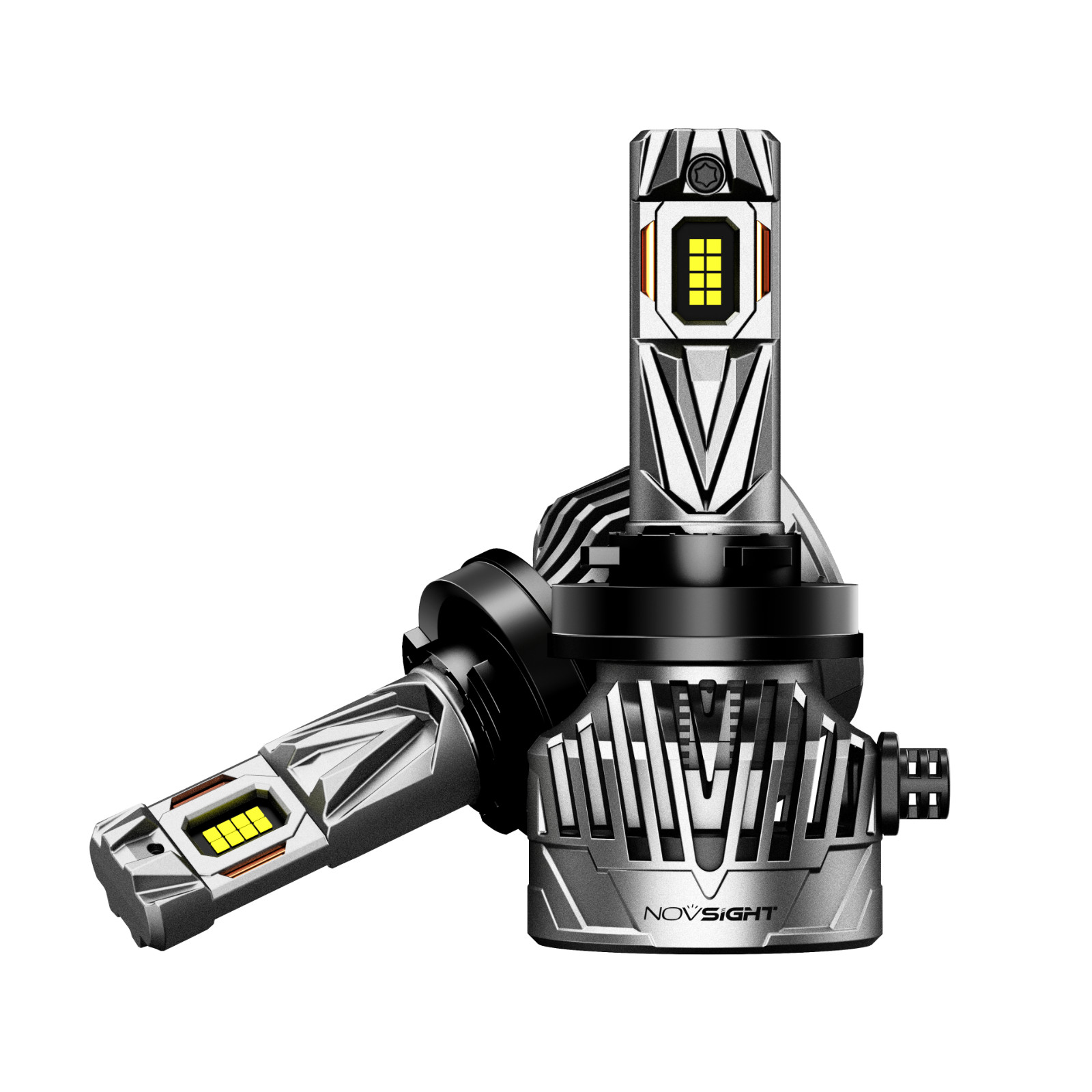 NOVSIGHT 130W 30000LM H11 LED Headlight Bulb Kit High Low Beam 6500K Super White