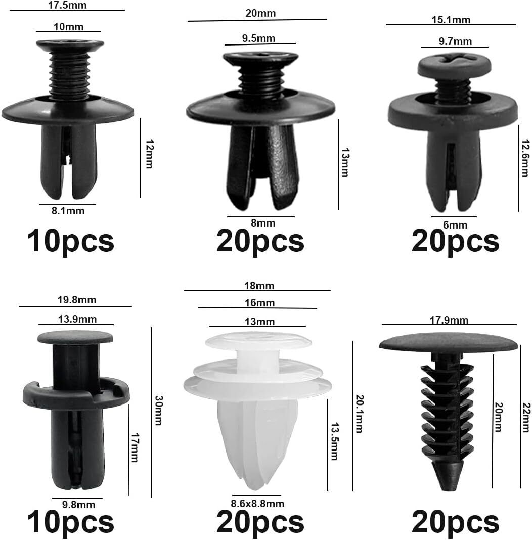 For Dodge RAM Fixing Fastener Bumper Fender Liner Push Retainer Clips Auto