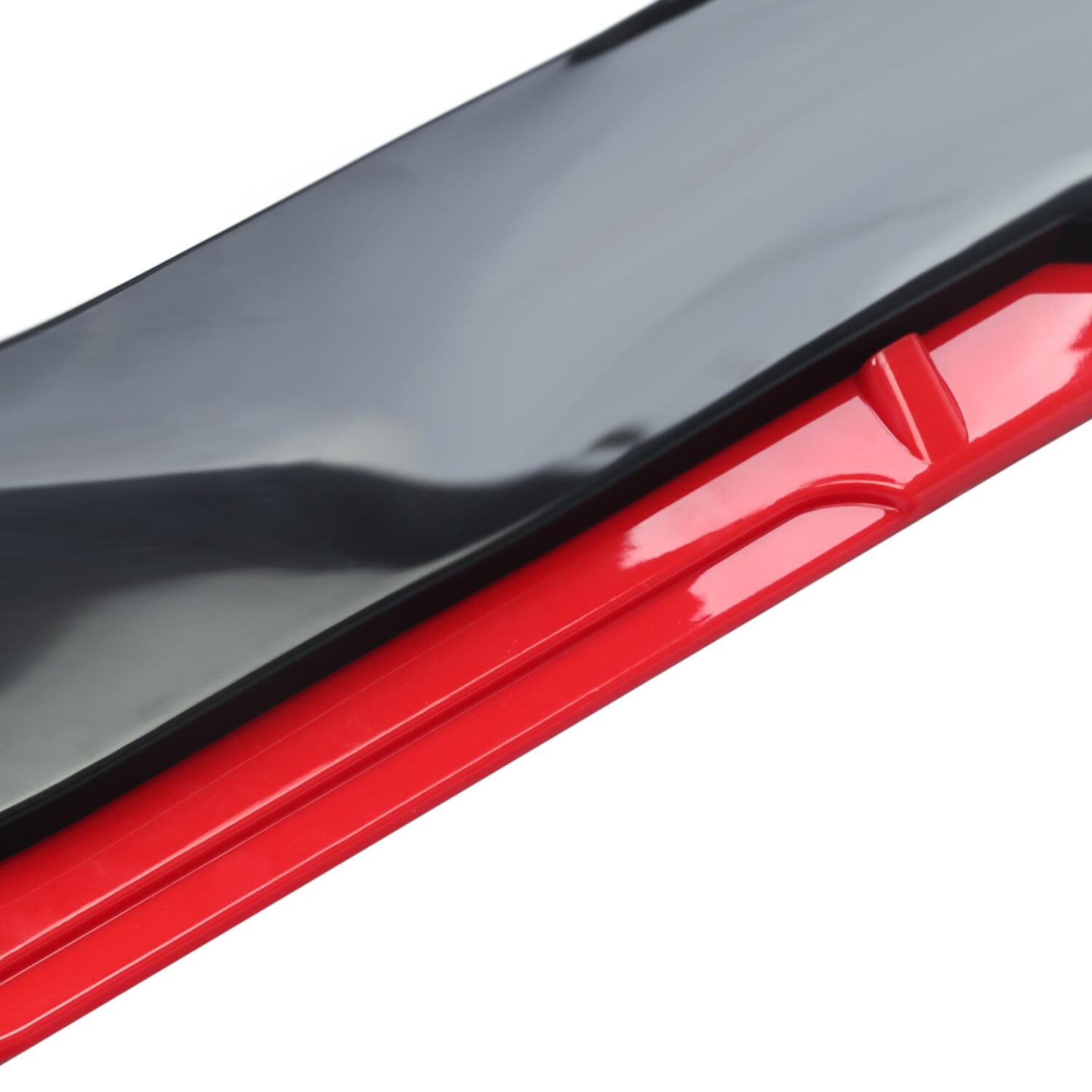 Glossy Black+Red For KIA K5 2021 2022 Front Bumper Lip Spoiler Splitter