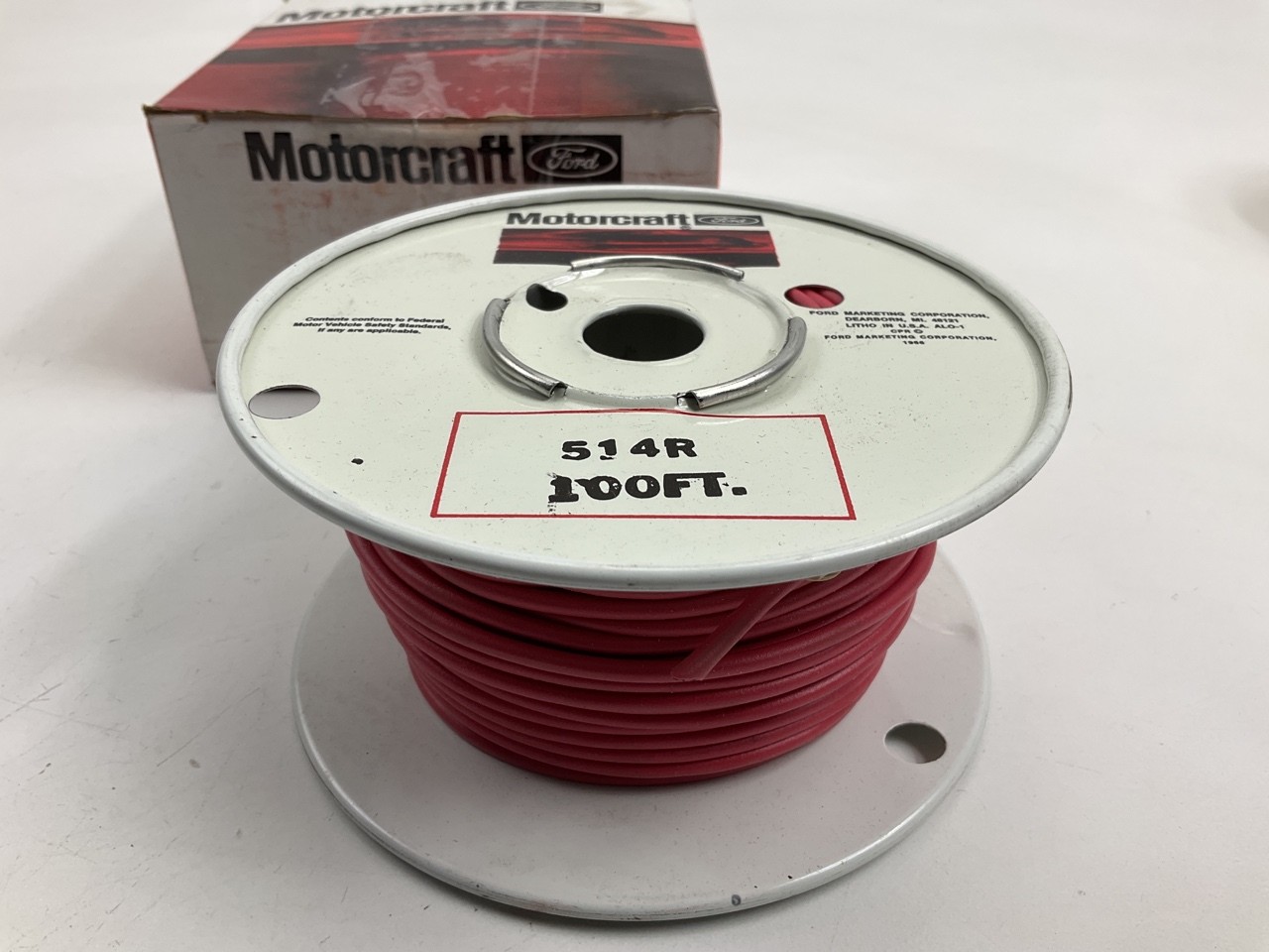 Motorcraft 514R 14 GA Primary Wire 100 Feet Spool, RED, 14 Gauge