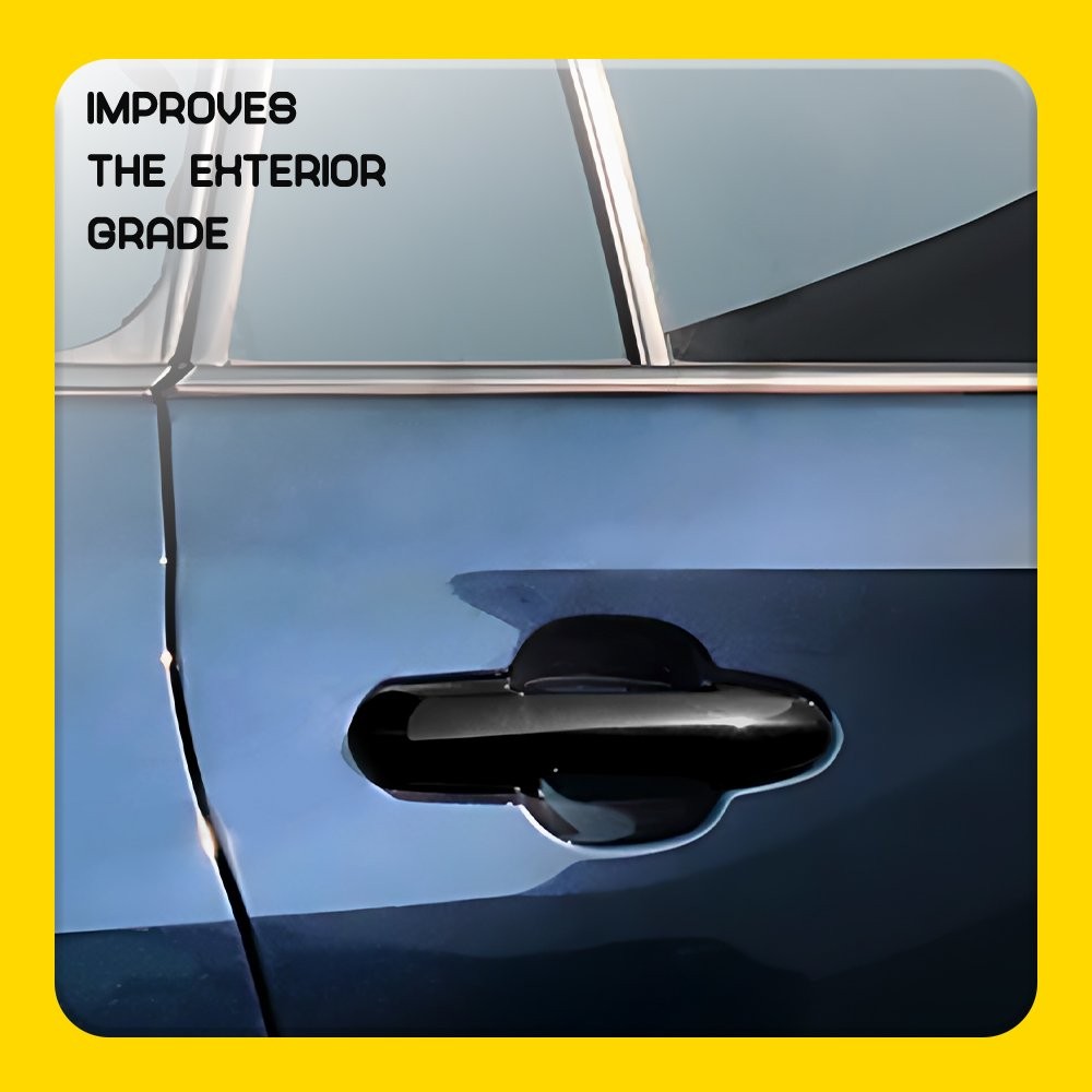 Gloss Black Door Handle Cover Trim W/ Smart Key Hole For 19-25 Toyota Rav4 1~10X