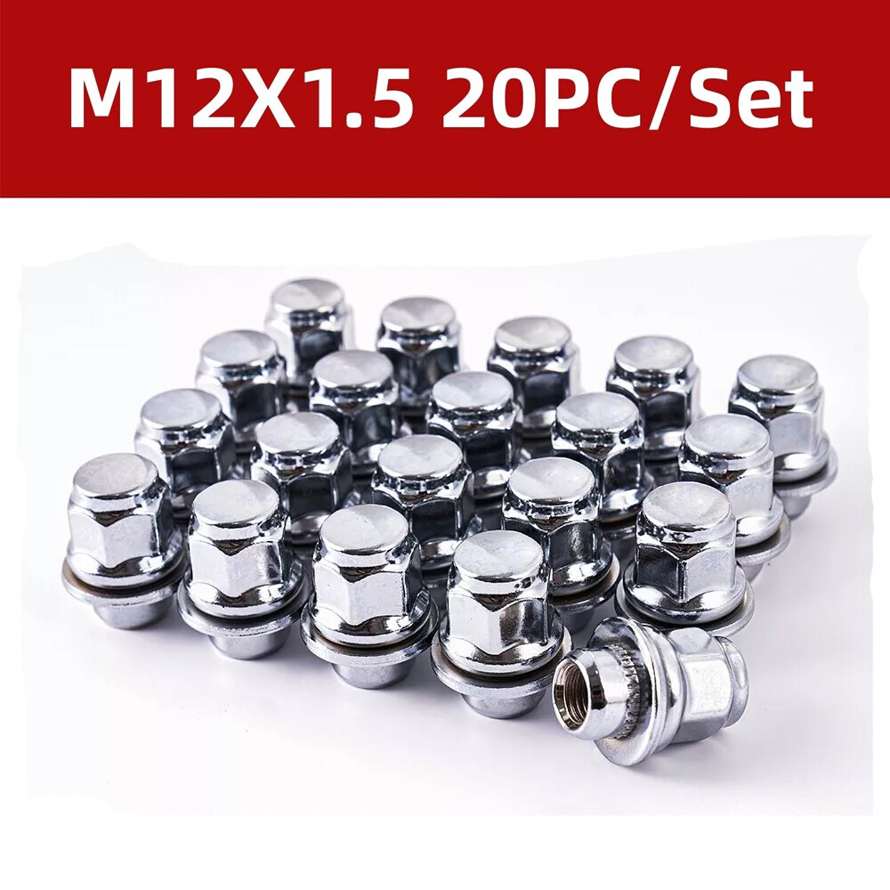 20PC Chrome OEM Factory Style 12X1.5 Lug Nuts for Toyota Sienna 1998-2025
