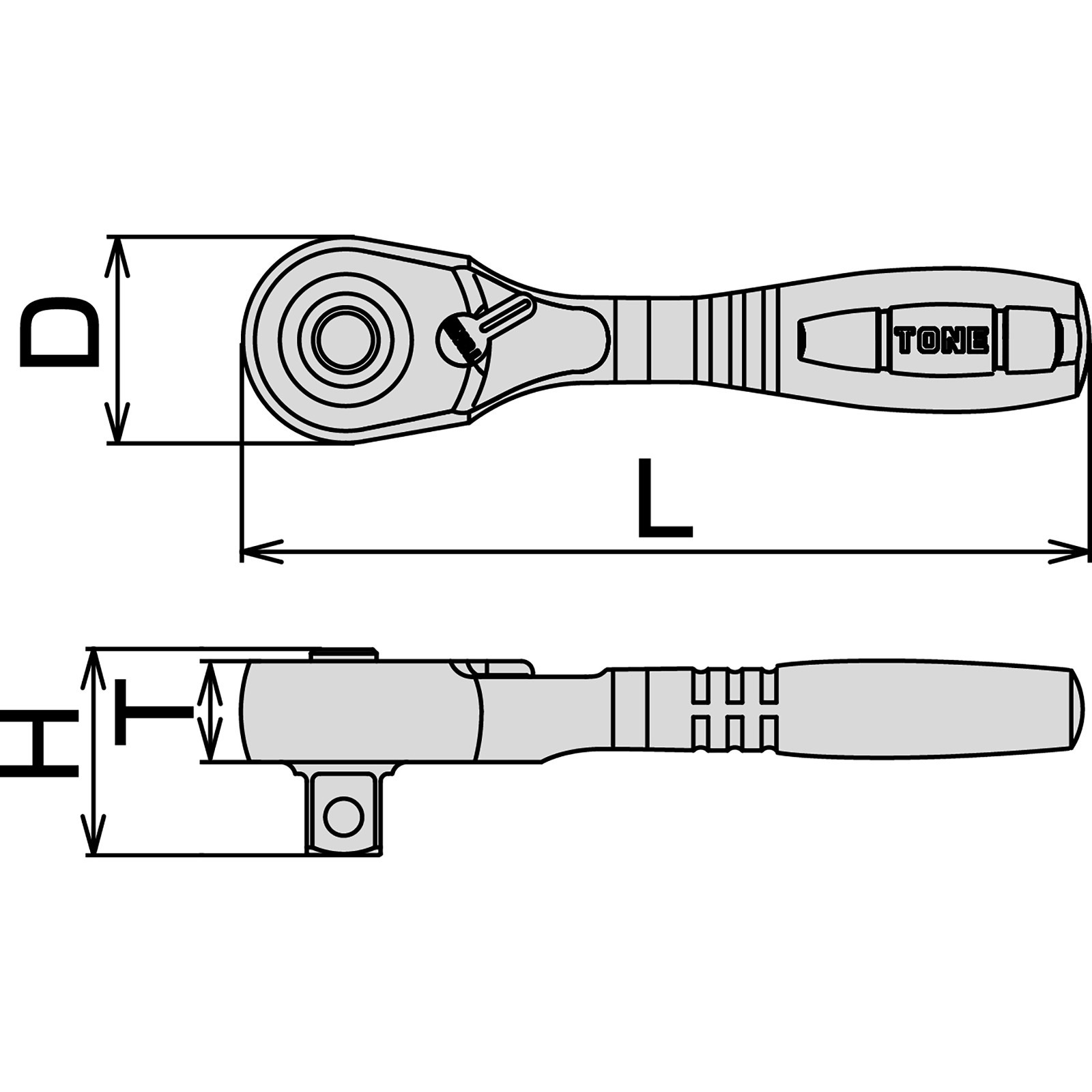 Tone RH3CHS 3/8″ Compact micro Ratchet | Made in Japan