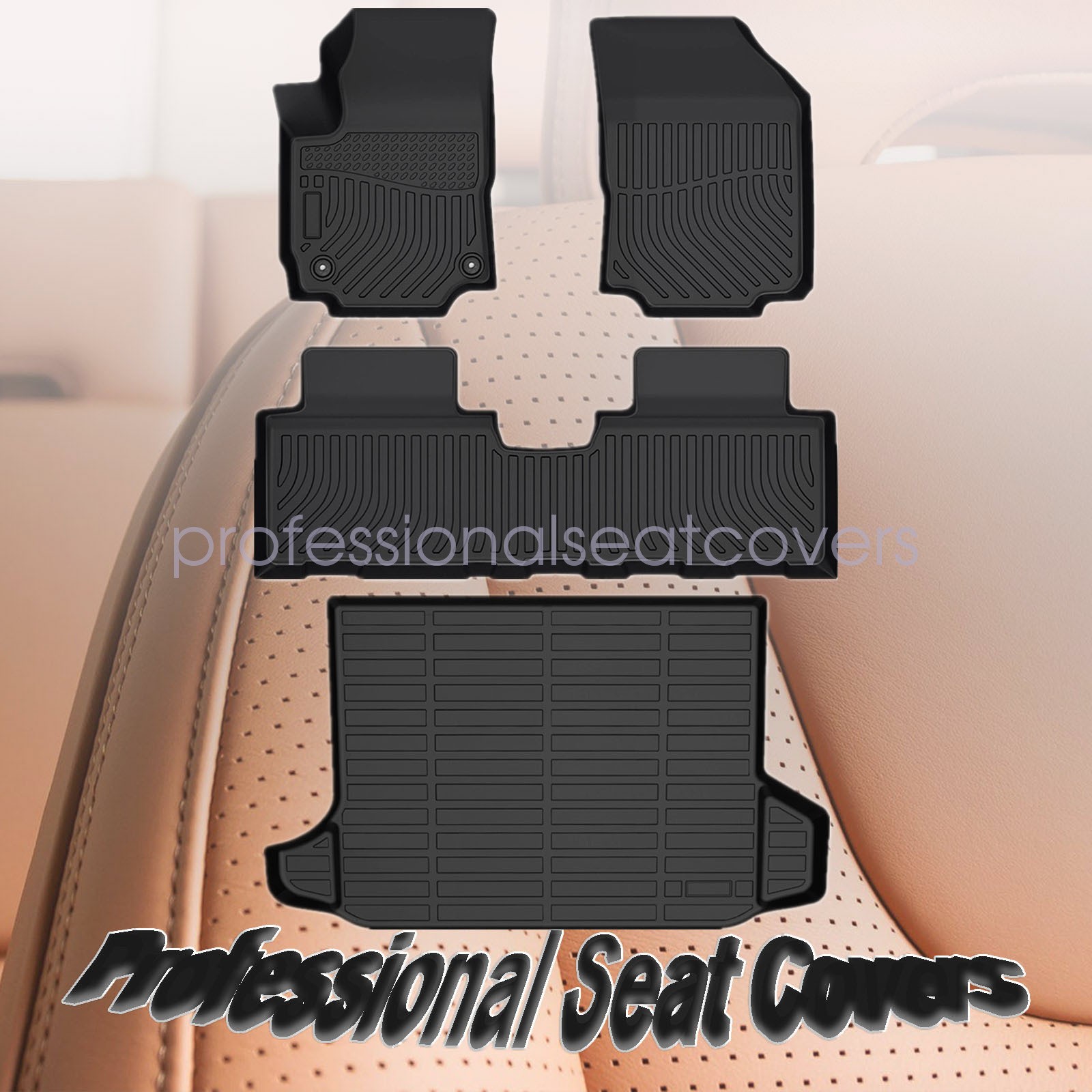 For 2018-2025 Chevrolet Equinox TPE Floor Mats Trunk Cargo Liners 3D All Weather
