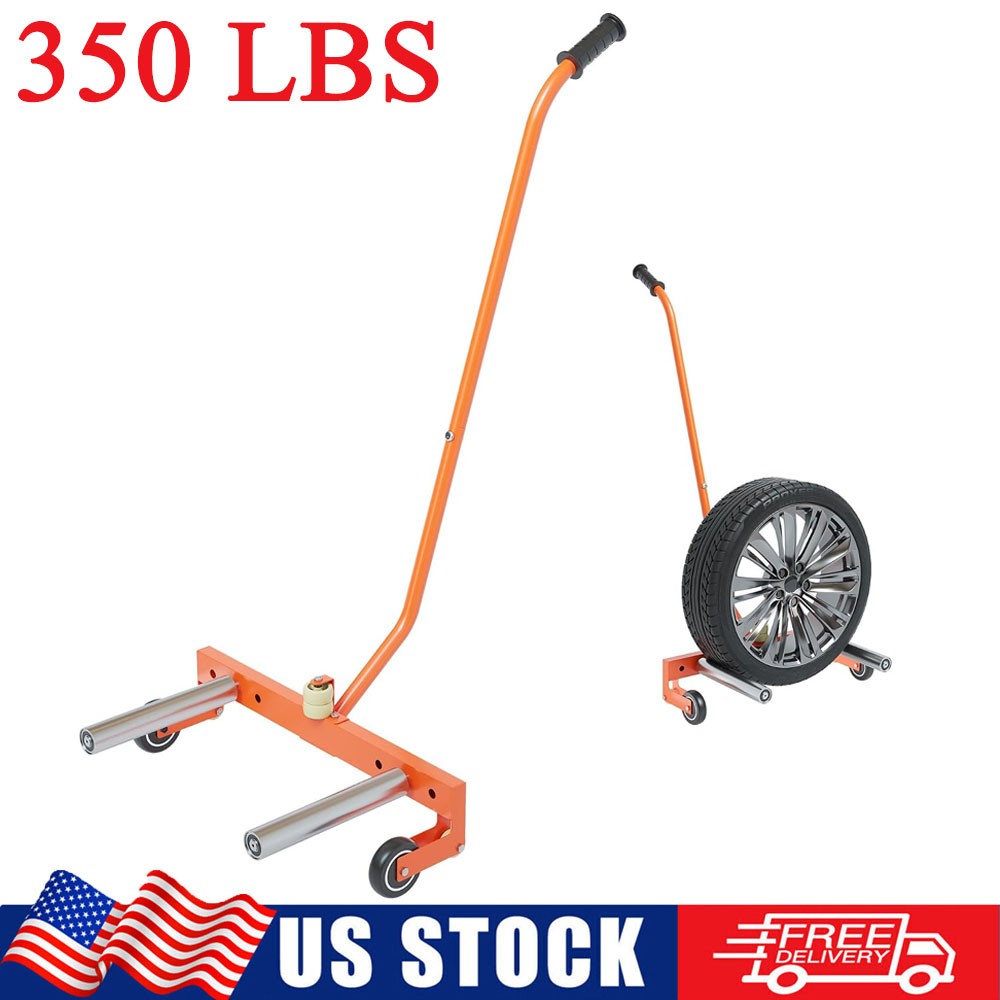 350 LBS Tire Dolly Adjustable Rolling Tire Wheel Dolly Cart Tire Lifting Tool US