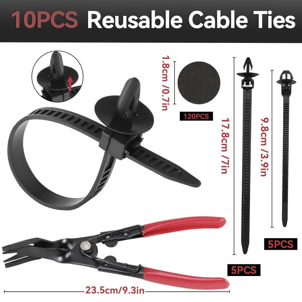 Car Retainer Clips Kit 2080PC-33 Universal Sizes Auto Nylon Bumper Fender Rivets