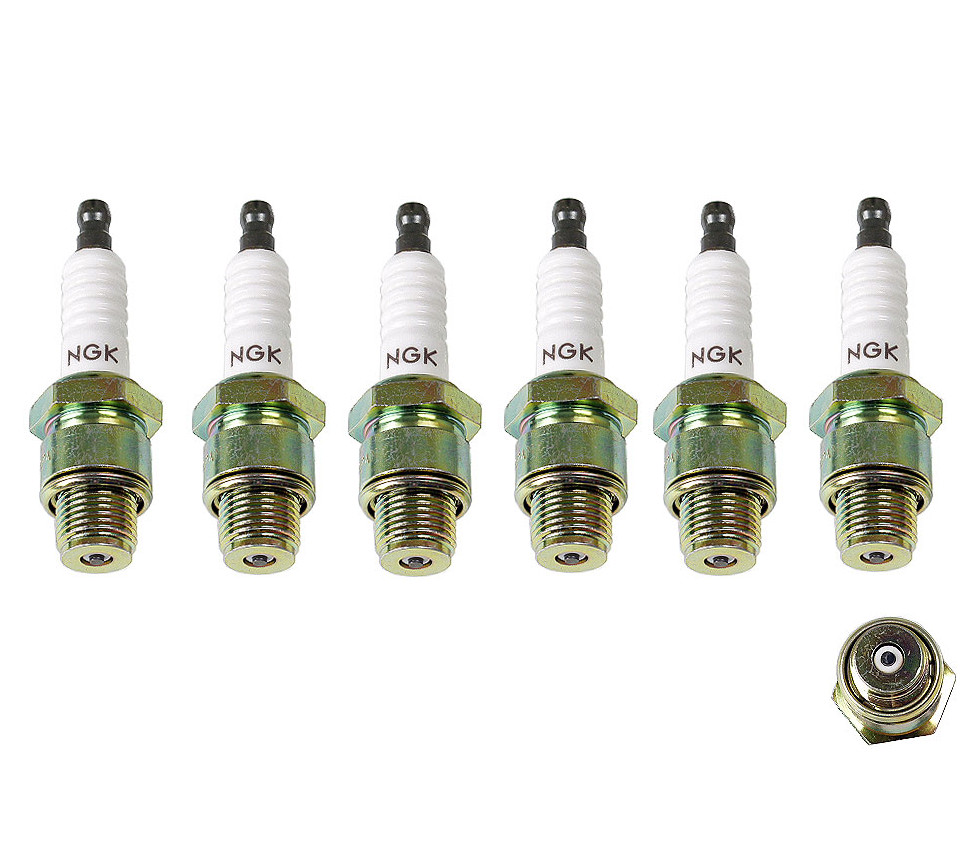 6pcs NGK BU8H 6431 Non-Resistor Spark Plug Pre-Gapped Set fits Mercury & Mariner