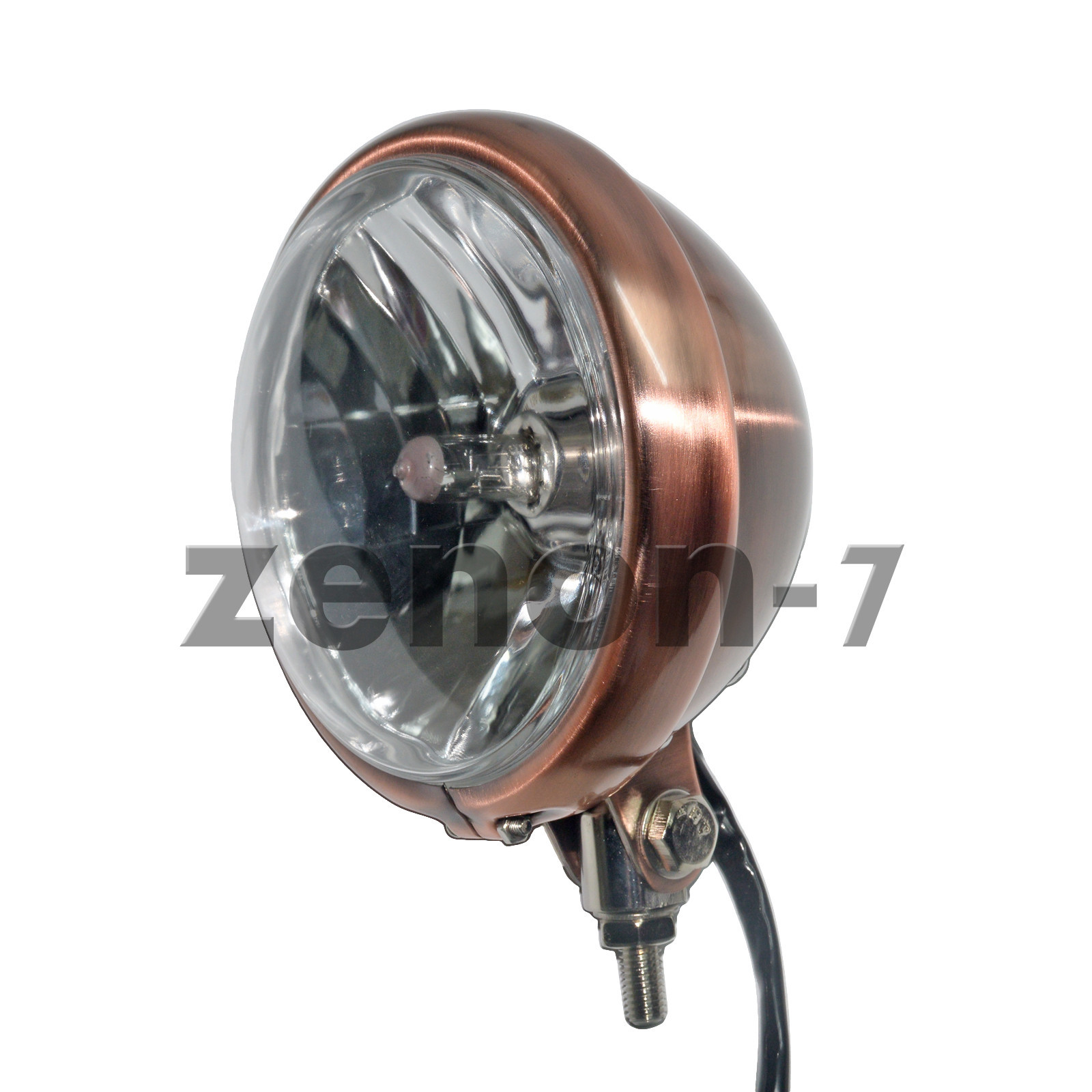 5 3/4″ Golden Vintage Metal Headlight for Copper style Cafe Bobber motorcycle