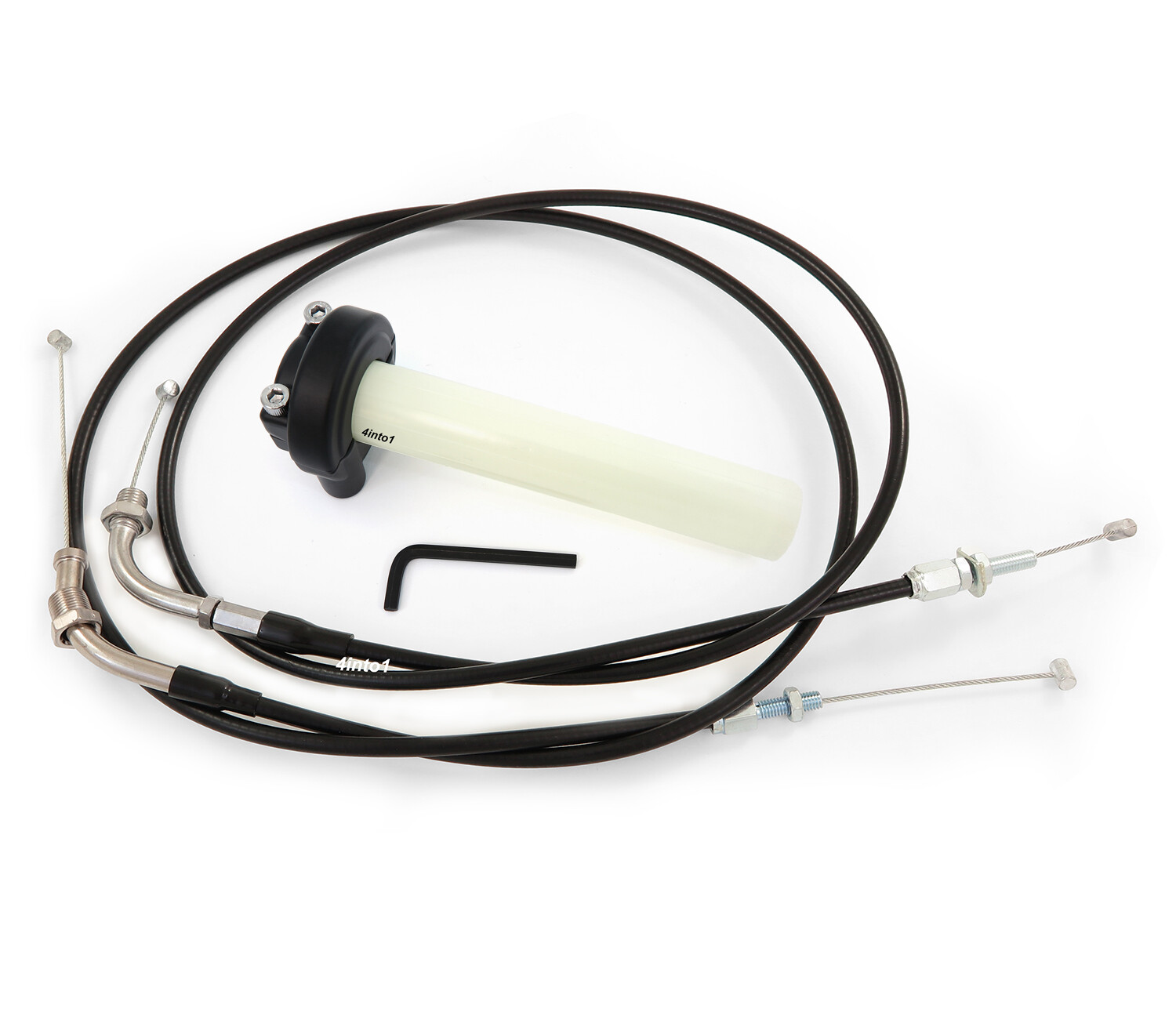 Throttle Push Pull Cable Set with Black Throttle Tube – Honda CB360 CL360 CJ360