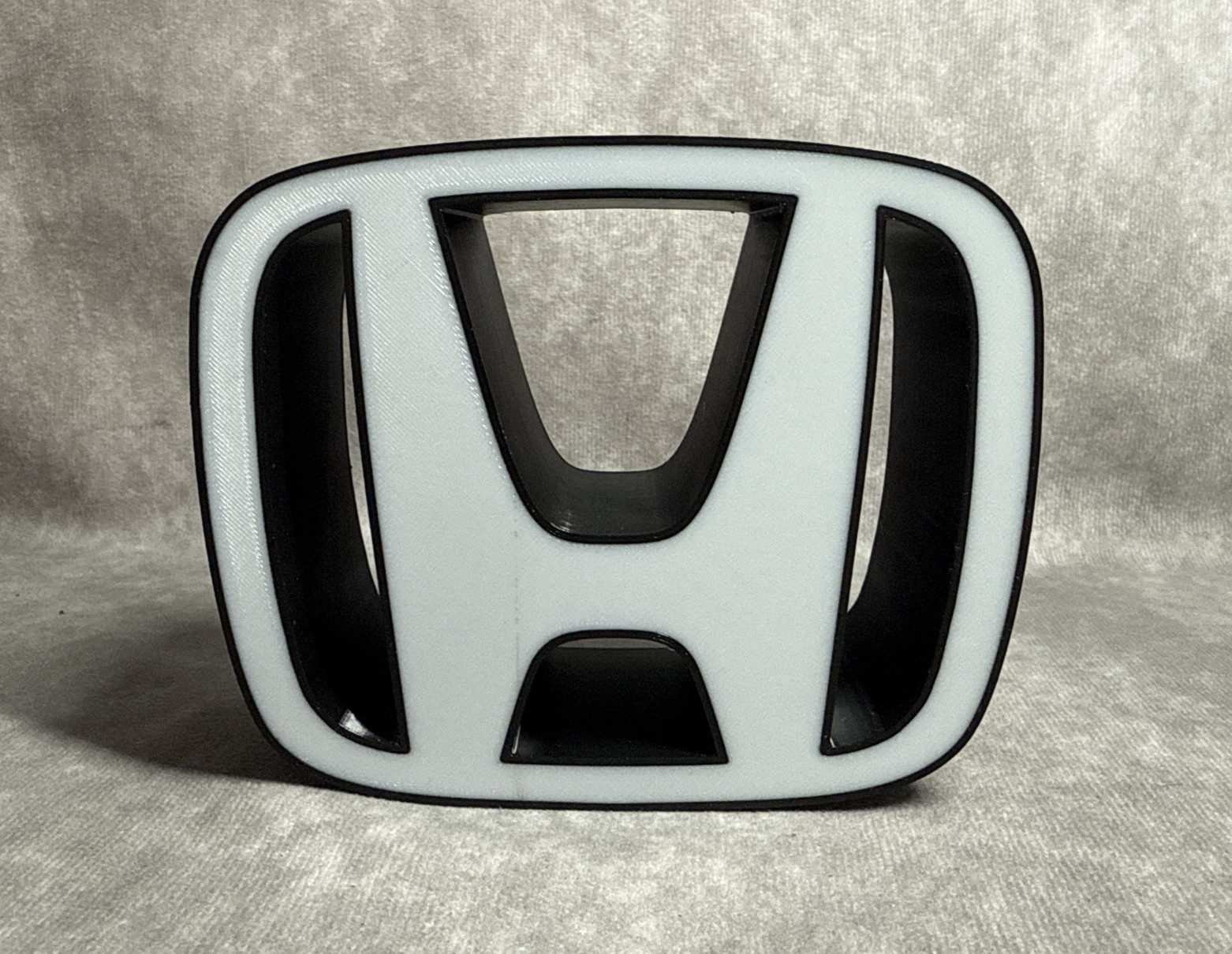 3D Honda Logo 5×4 Desktop Display Sign 3D Printed PETG Black White