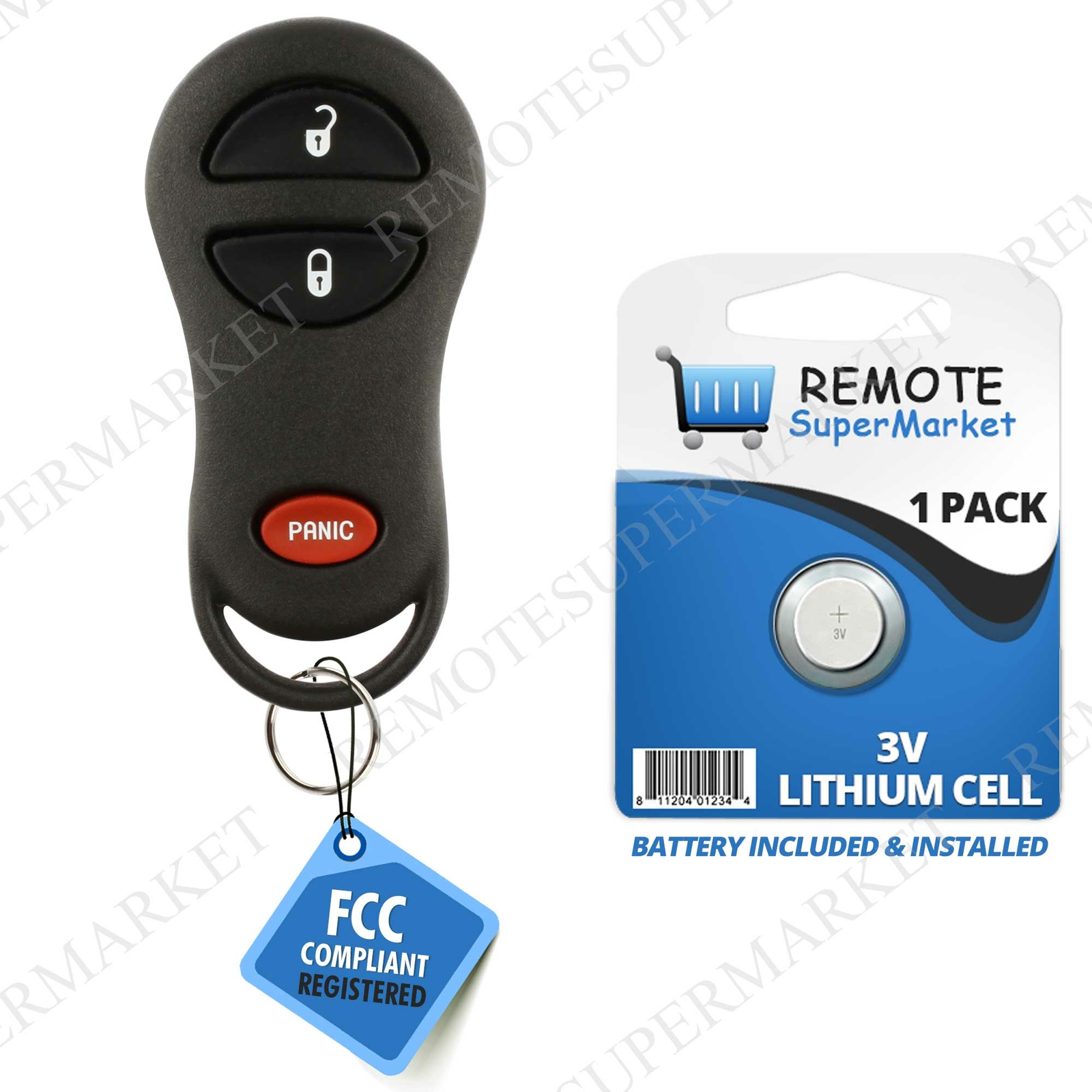 Replacement for Dodge 1999-2002 Ram 1500 2500 3500 Remote Car Key Fob Van