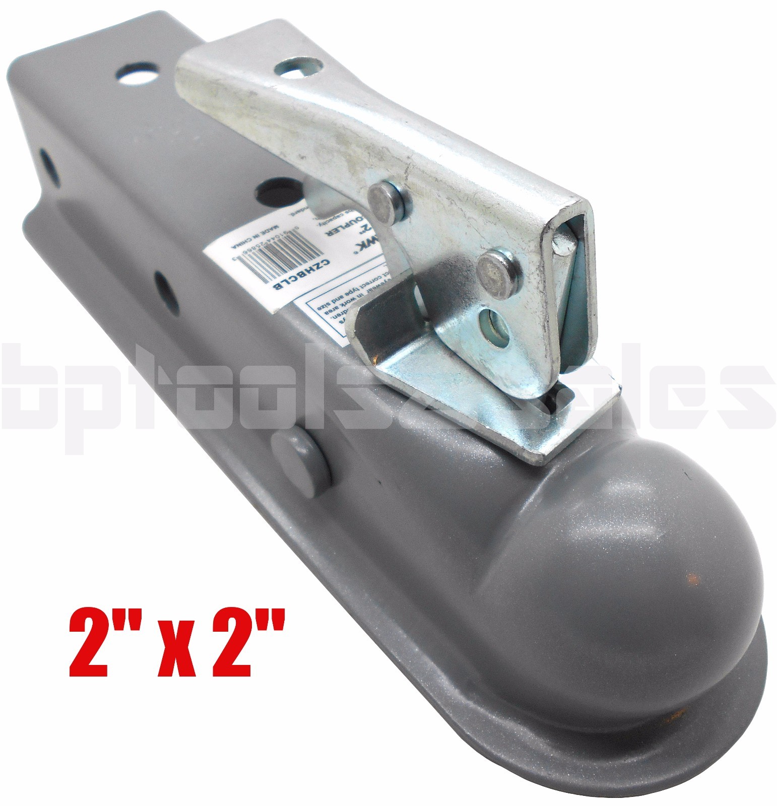 2″ x 2″ Ball Hitch Back Trailer Coupler Tongue 2″ Class II 3,500Ibs V5 & SAE