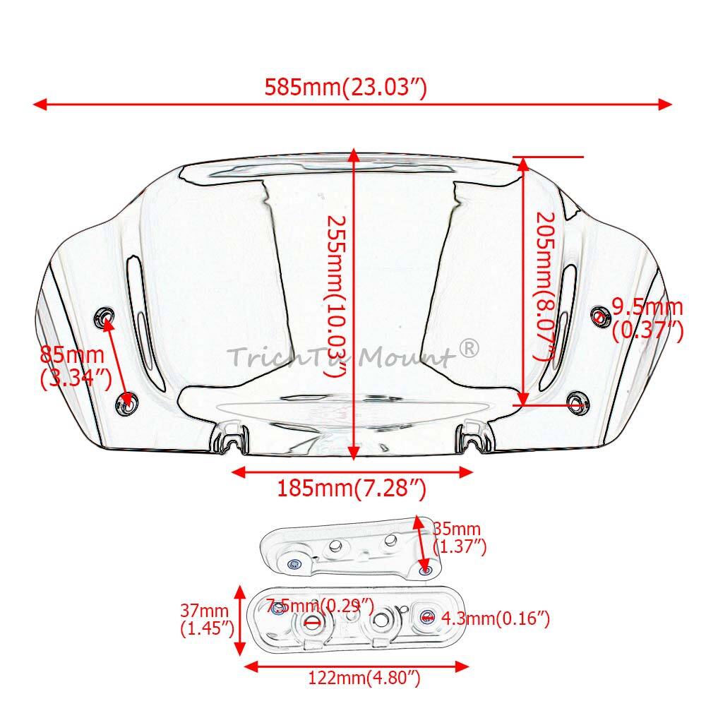Smoke 10″ Windshield Windscreen For Harley CVO Street Glide FLHXSE FLHX 2024-up