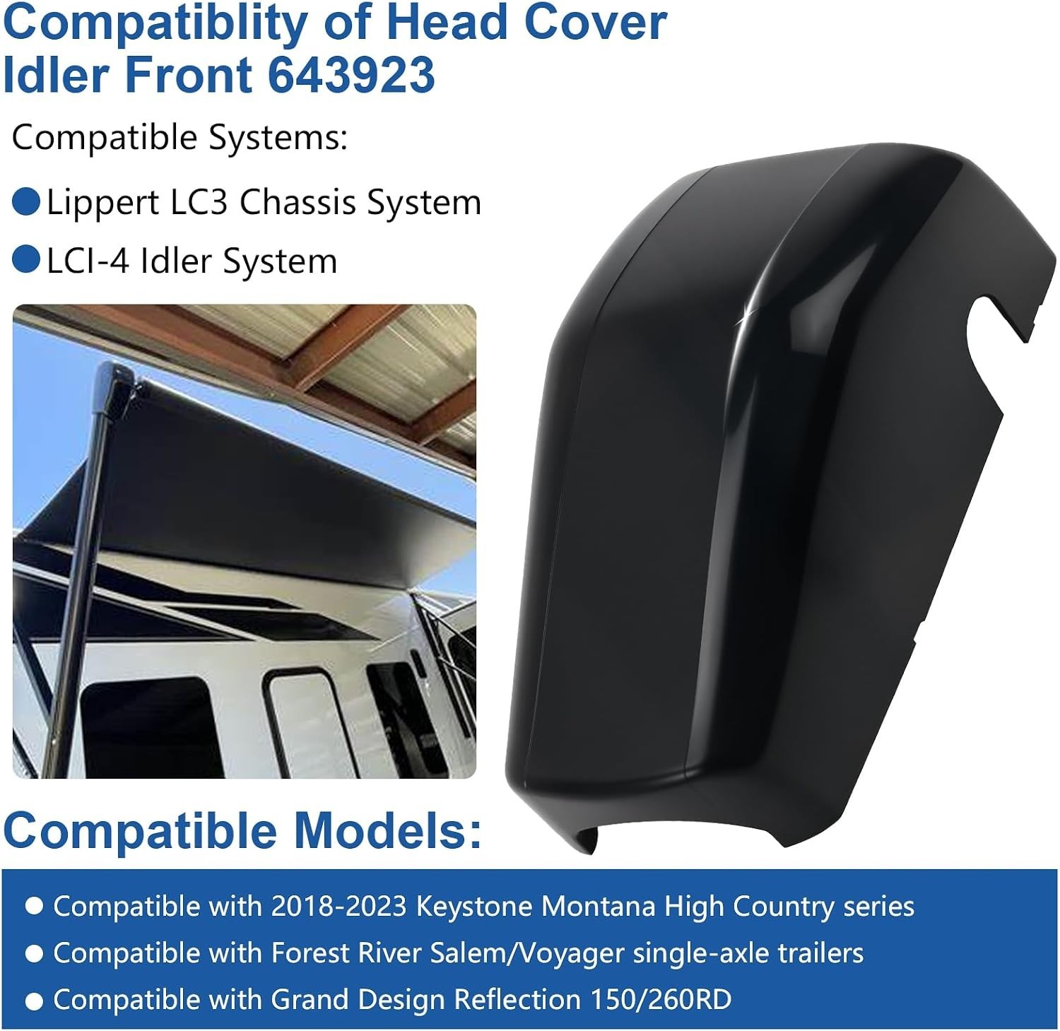 AWNING Cover 643923: Weather-Resistant Idler Cap for RVs – Lightweight Design