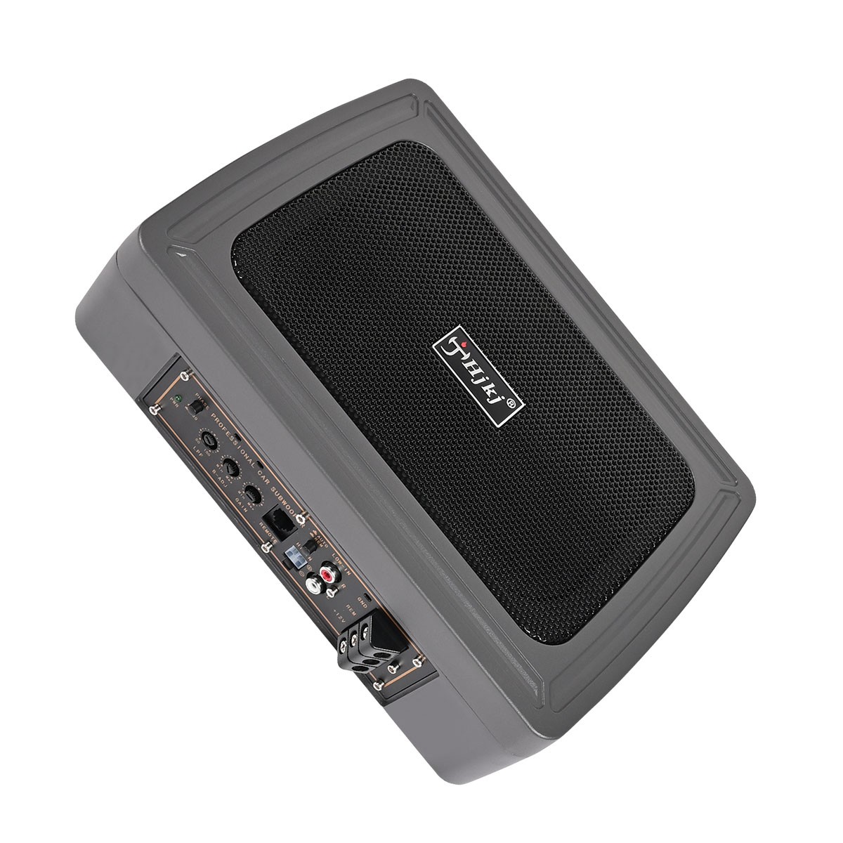 1200W Car Subwoofer Active Underseat Bass Box Audio Speaker Amplifier + Cables