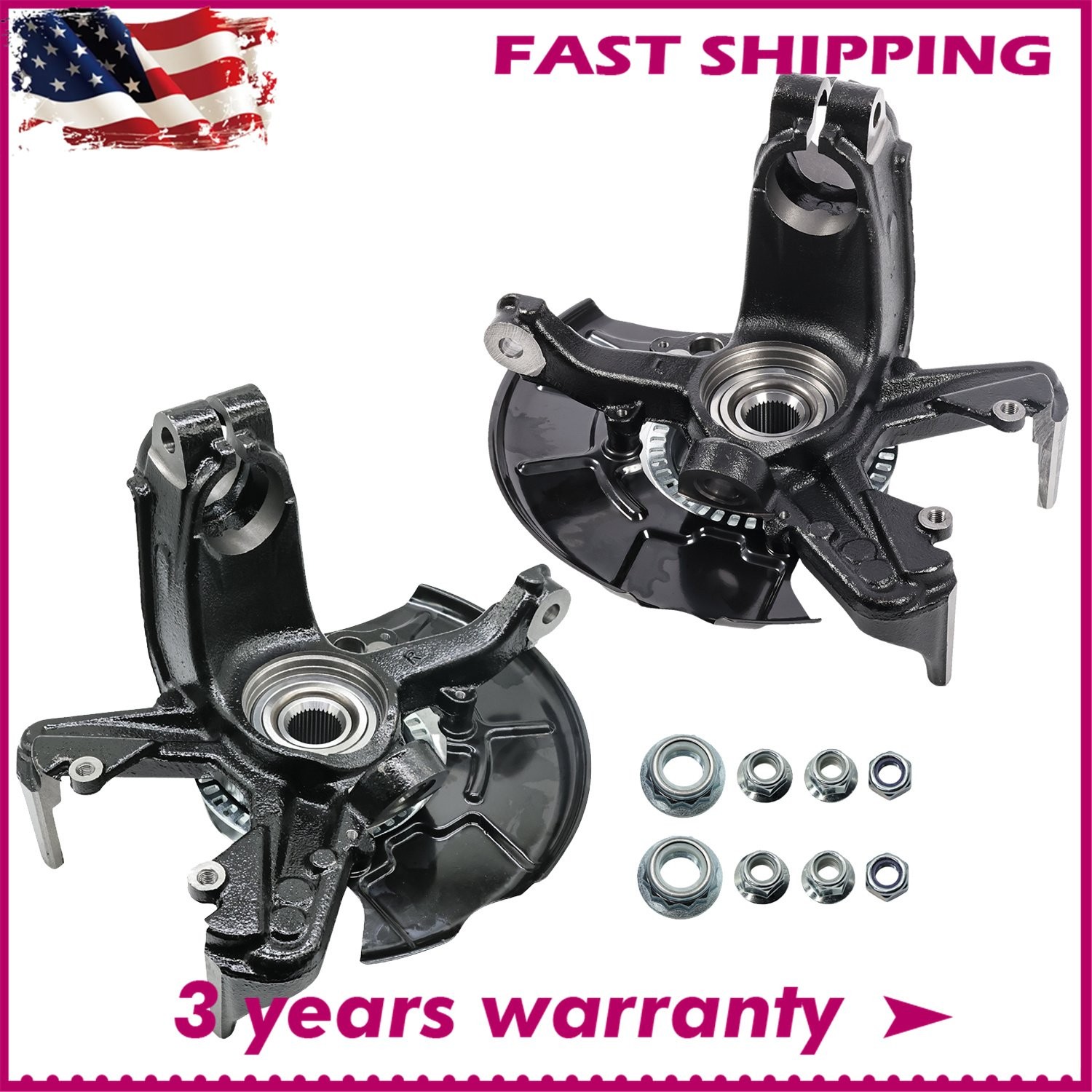 Pair Front Wheel Hub Bearing & Knuckle Assembly For Volkswagen Jetta Beetle Golf