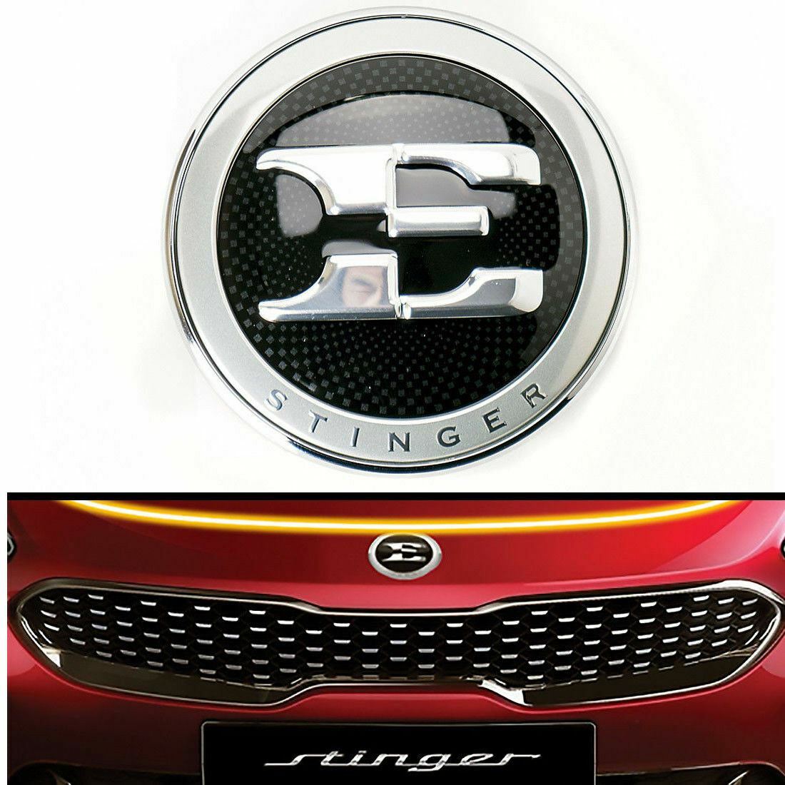 New OEM Front Hood Top E Logo Emblem Badge 86330 J5100 for Kia Stinger 18-21