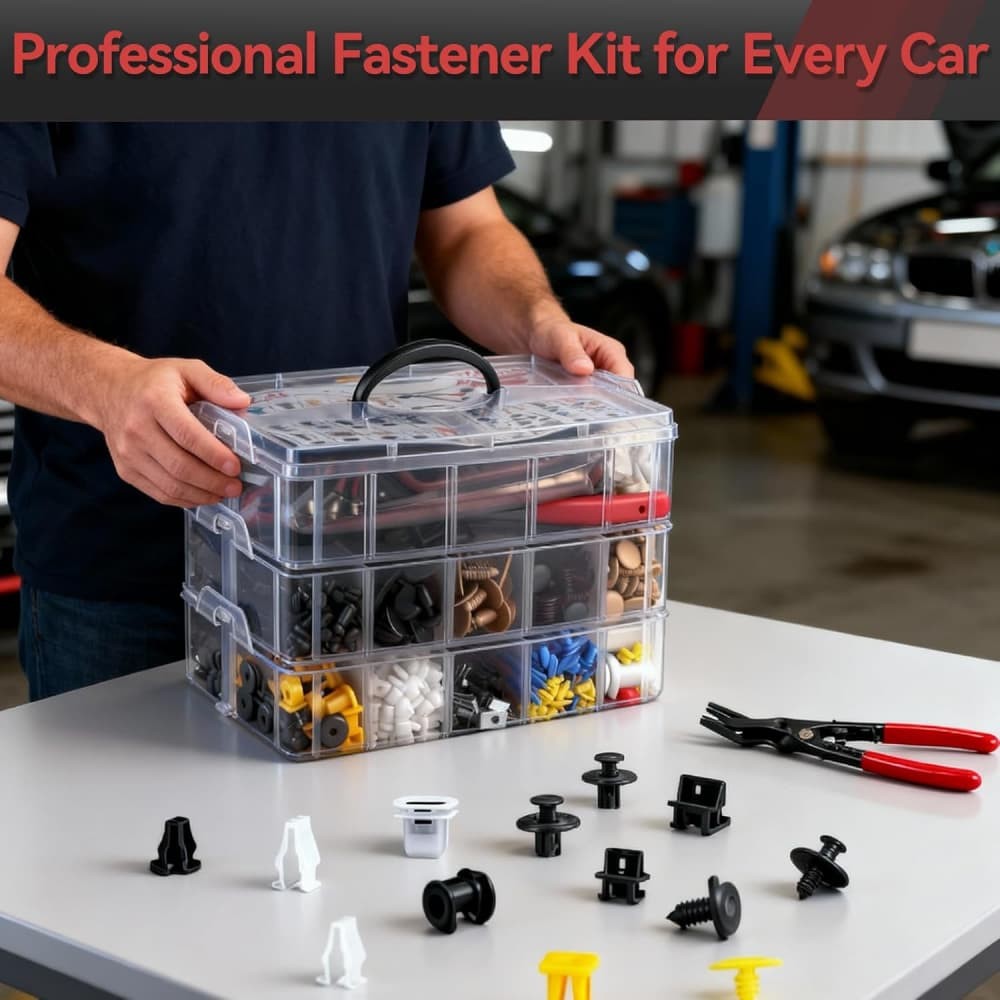 Car Retainer Clips Kit 2080PC-33 Universal Sizes Auto Nylon Bumper Fender Rivets