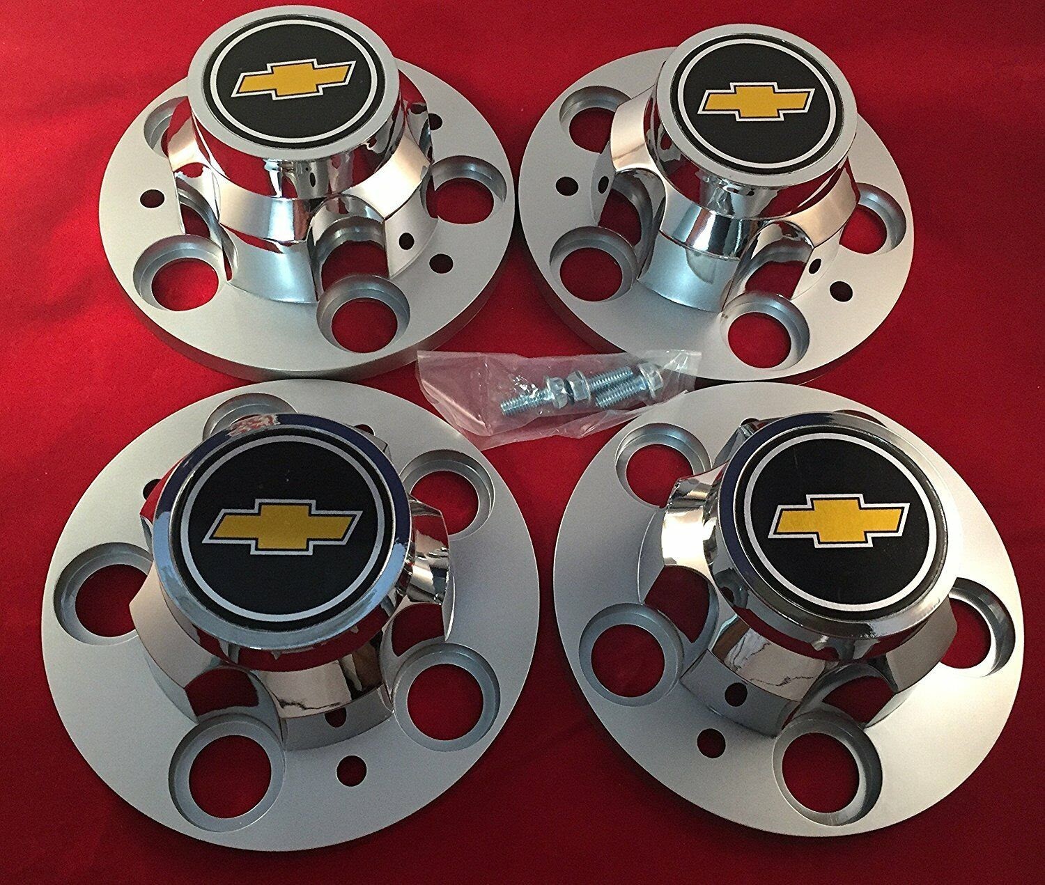 4 RALLY WHEEL CENTER HUB CAPS FOR CHEVY GMC TRUCK 5 LUG 15″ 15×8 15×7