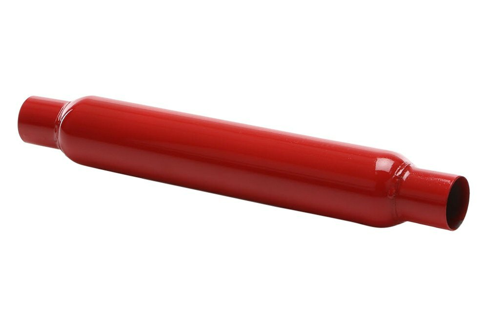 AP Exhaust 87510CB Cherry Bomb Glass Pack Series Steel Round Red Exhaust Muffler