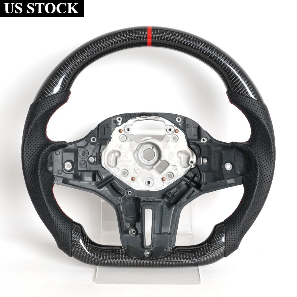 Carbon Fiber Heated Steering Wheel Red For BMW 5/6/7/8 Series G30 M5 F90 F91 G12