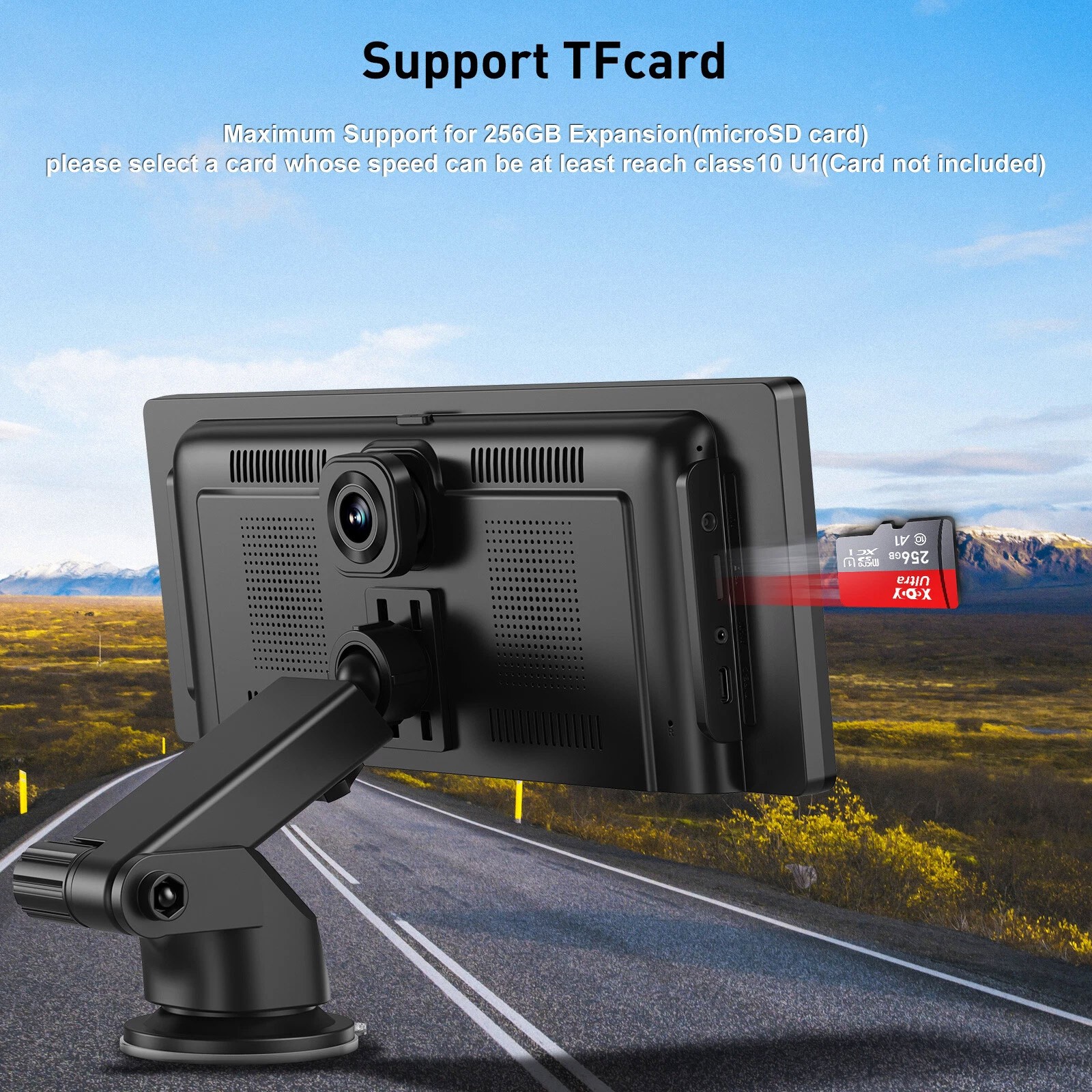 11.3 inch Car Multimedia Player Wireless Carplay Android Auto Dash Cam VideoQc