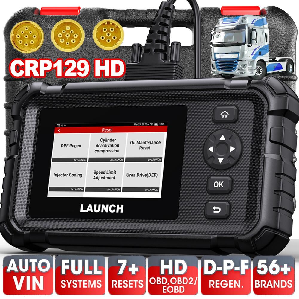 LAUNCH CRP129HD Heavy Duty Truck Diesel Scanner DPF Regen Speed Limit Adjust