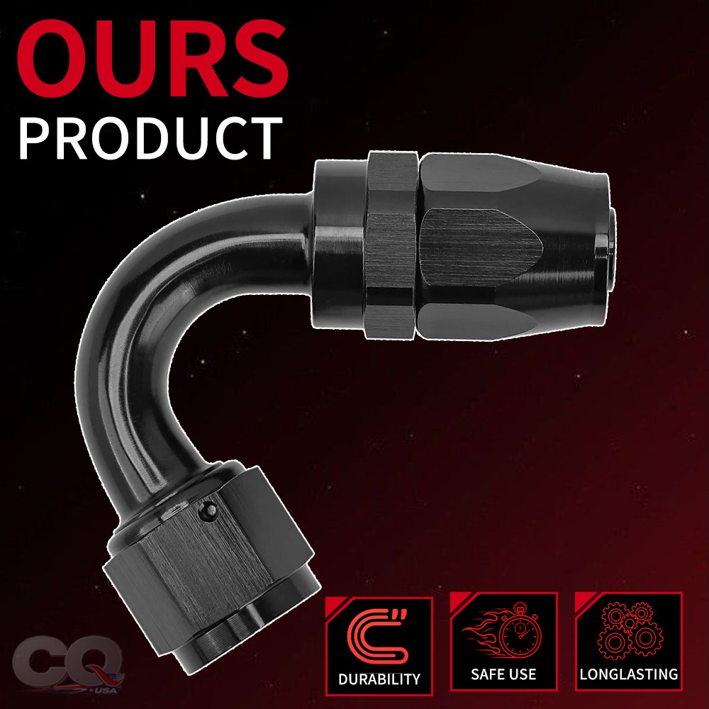 1pcs 10AN Hose End Fitting 150 Degree Swivel for CPE Braided Hose Black.