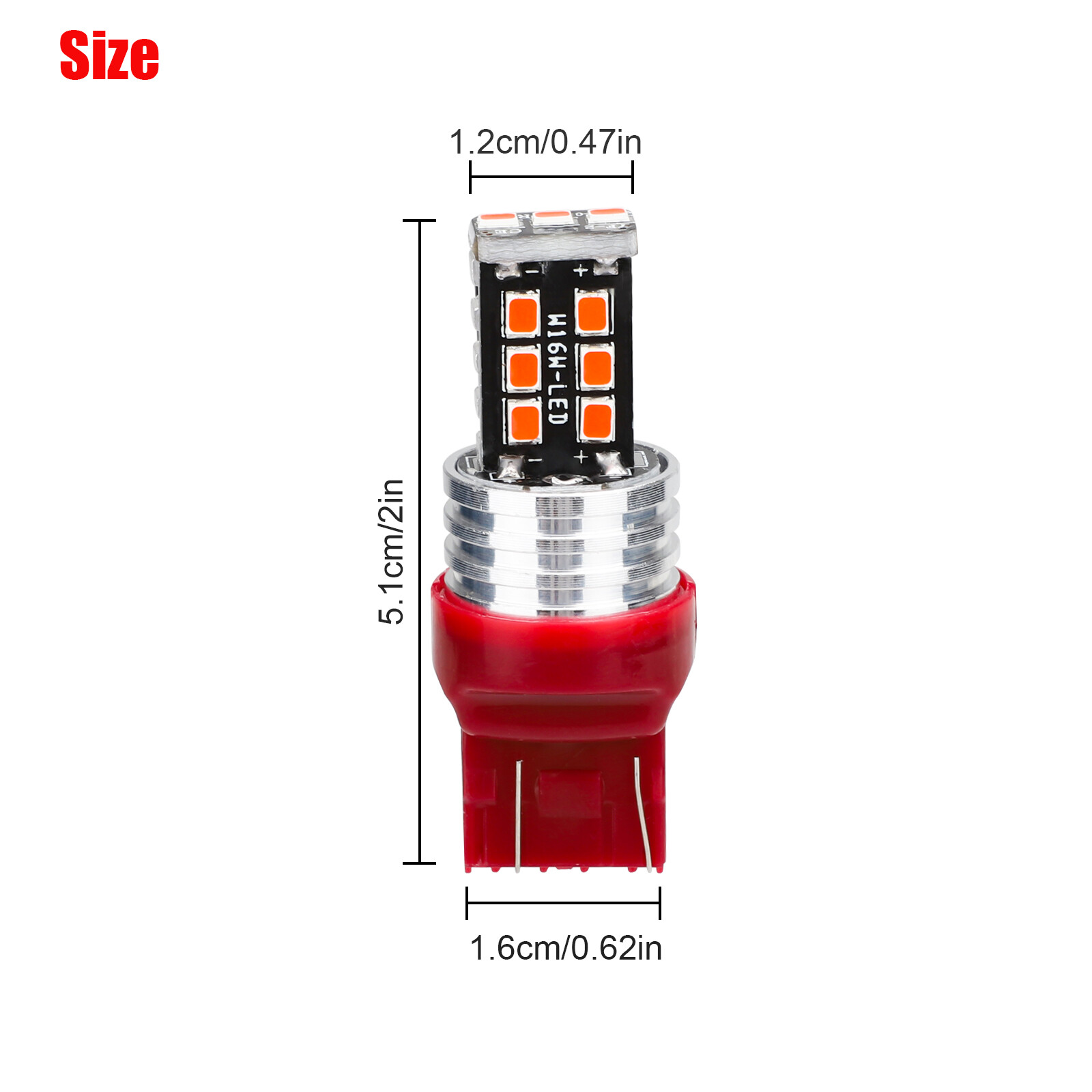 4PCS 7443 7440 LED Red Strobe Flash Blinking Brake Stop Tail Parking Light Bulbs